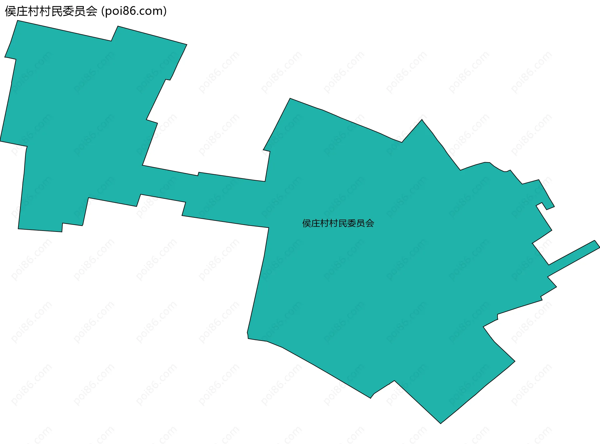 侯庄村村民委员会边界地图