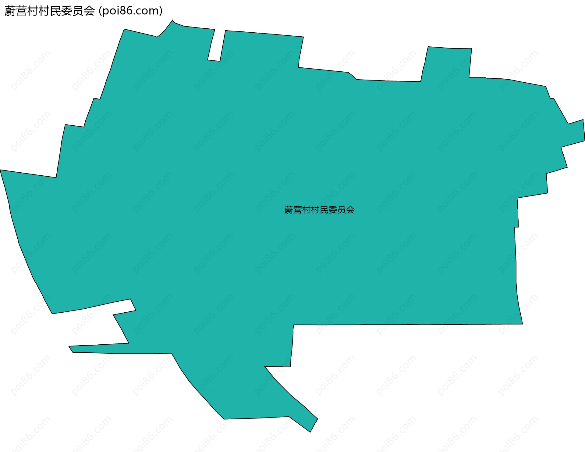 蔚营村村民委员会边界地图
