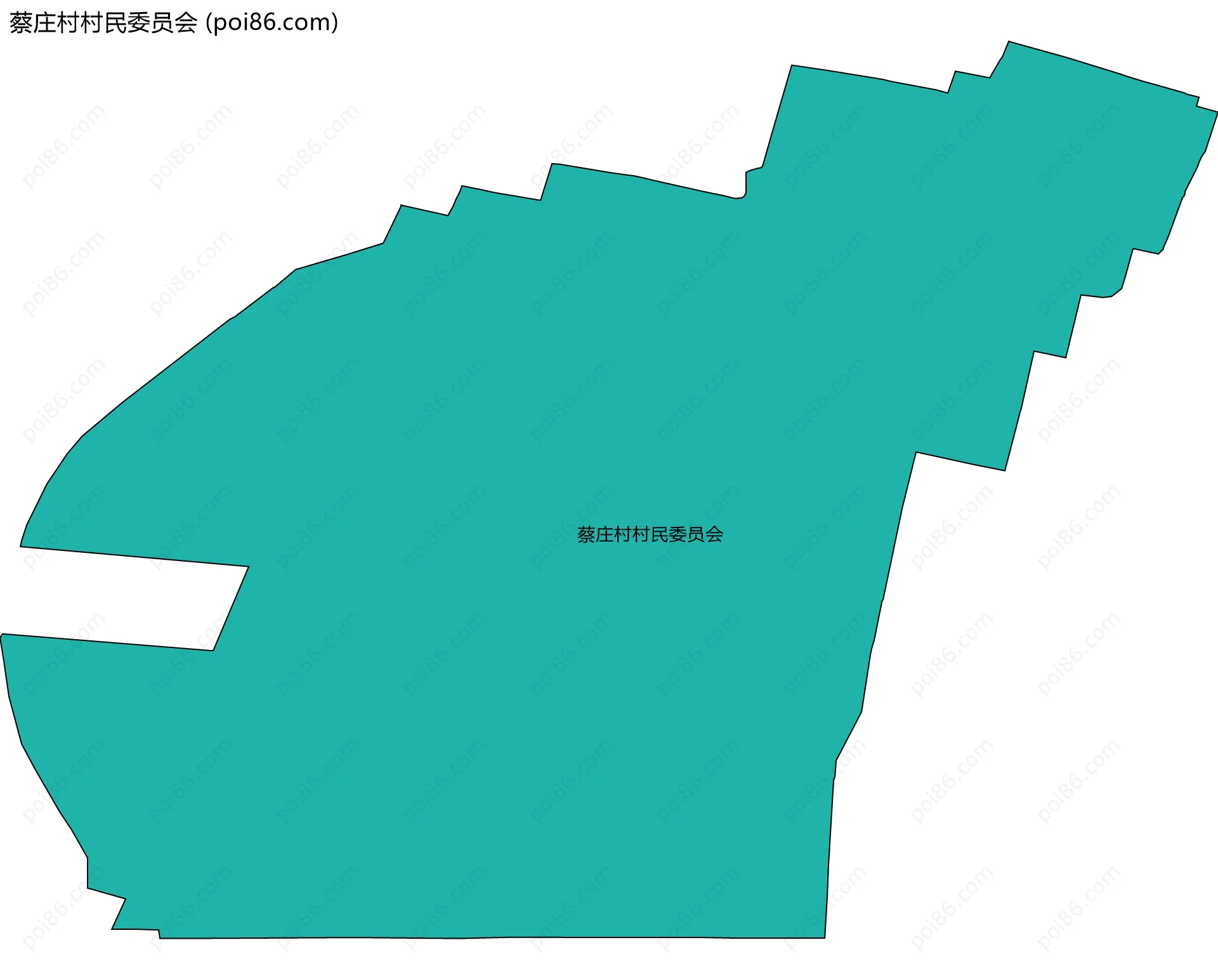 蔡庄村村民委员会边界地图