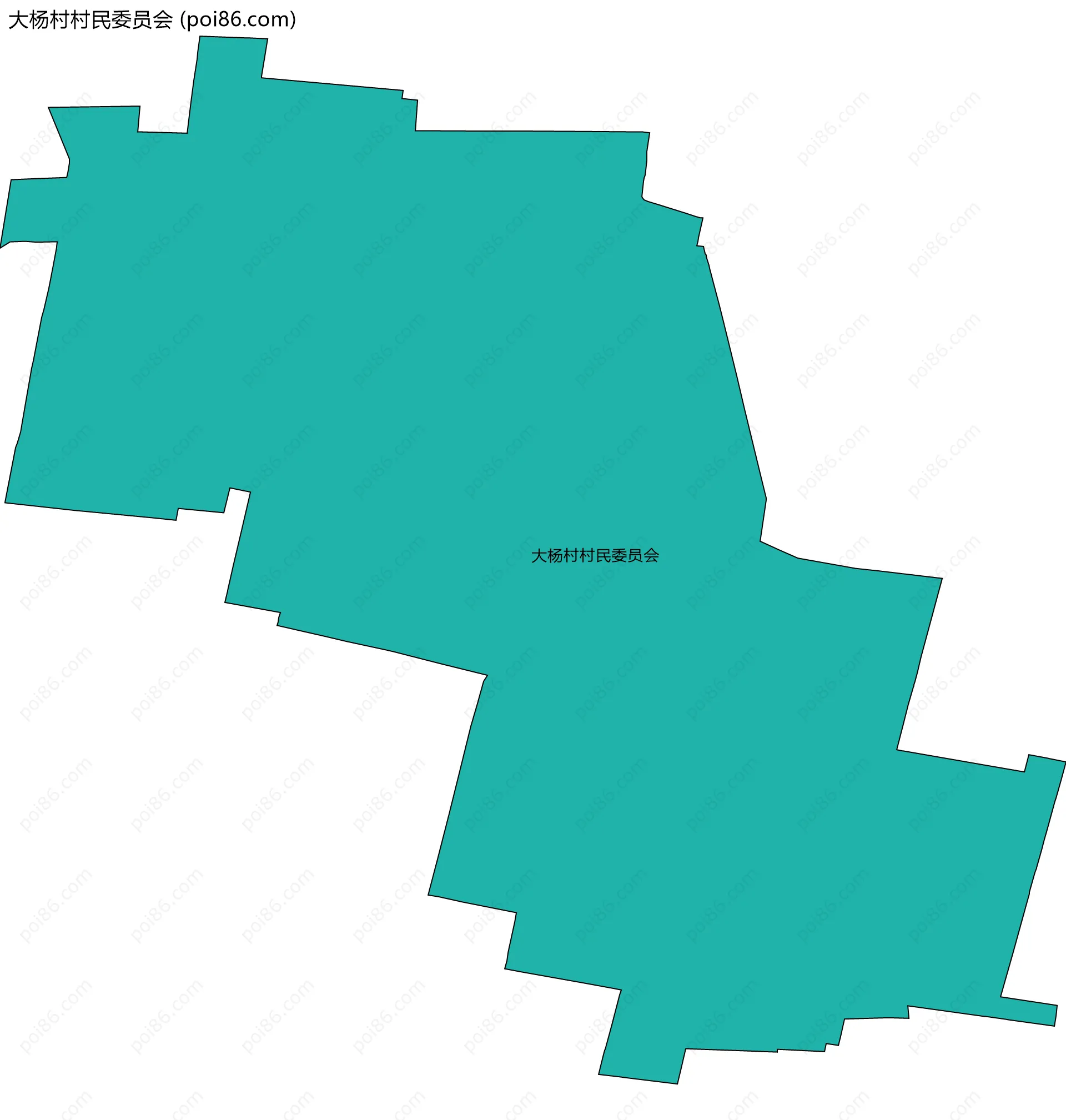 大杨村村民委员会边界地图