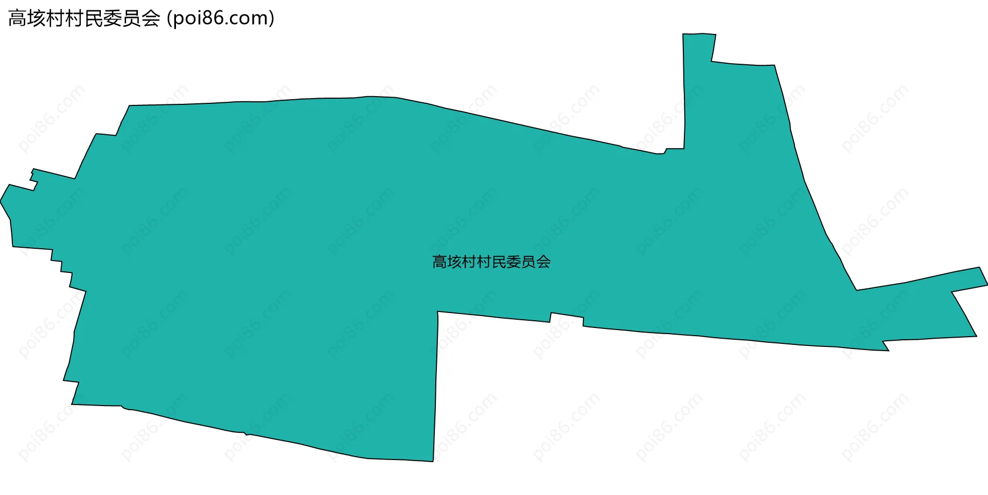 高垓村村民委员会边界地图