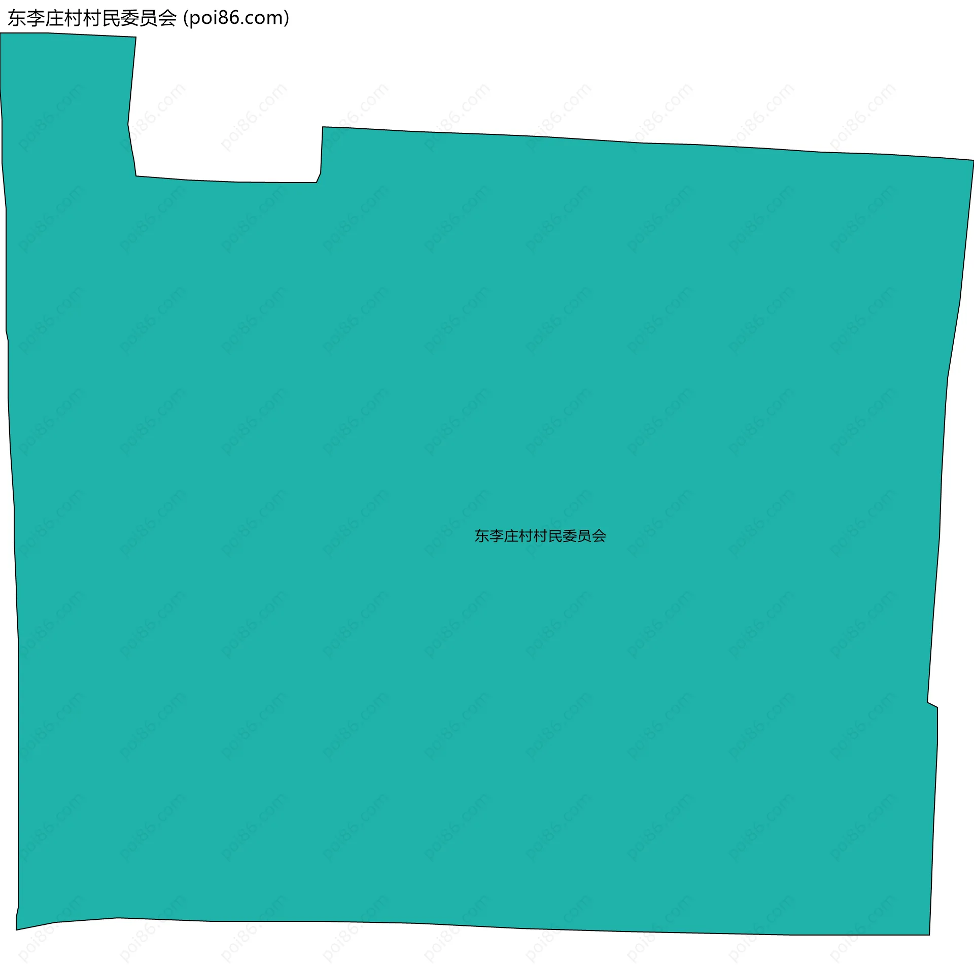 东李庄村村民委员会边界地图