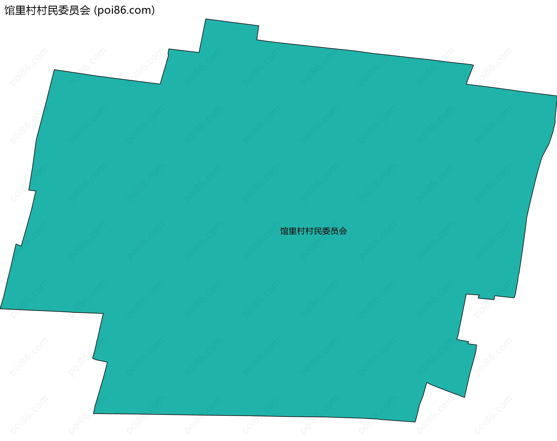 馆里村村民委员会边界地图