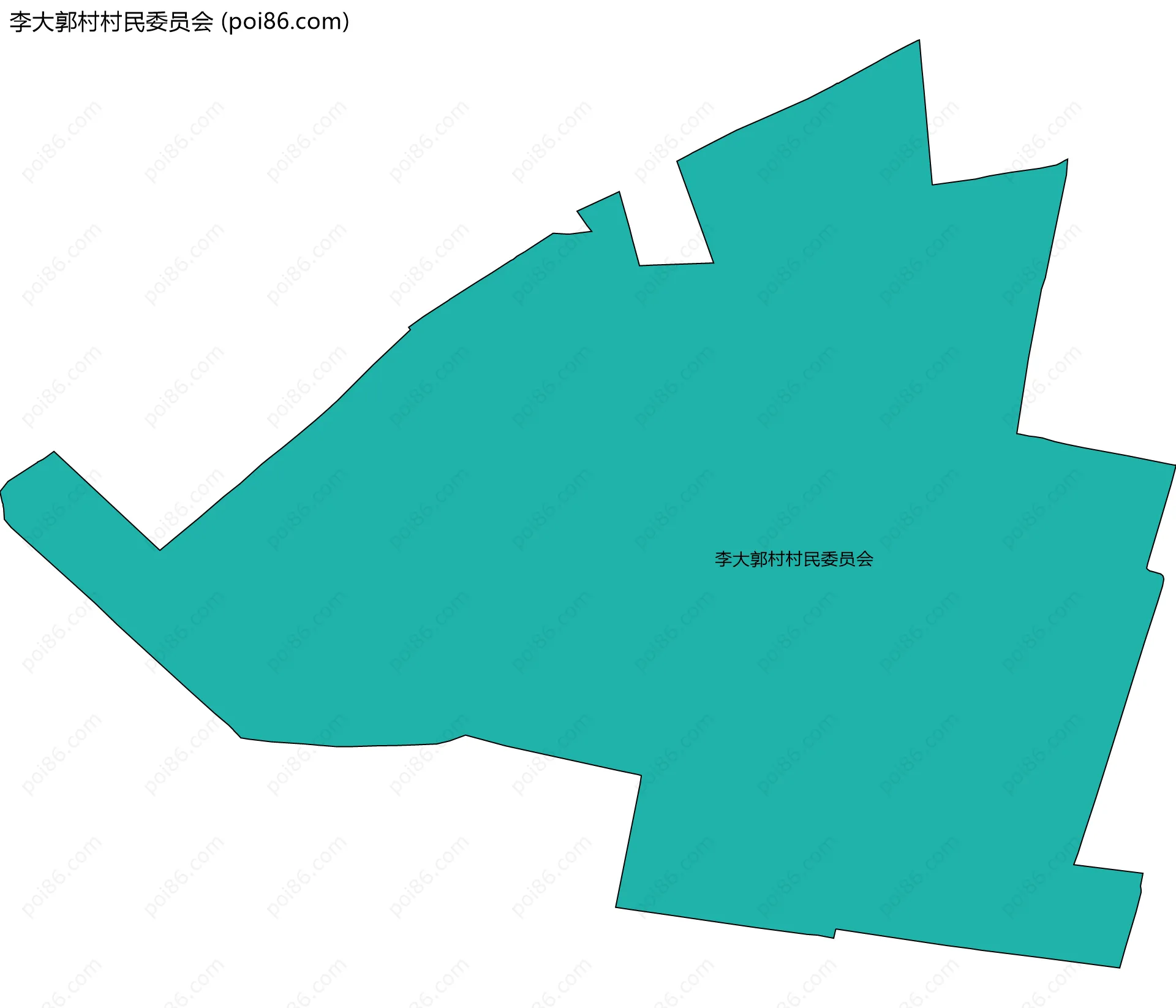 李大郭村村民委员会边界地图