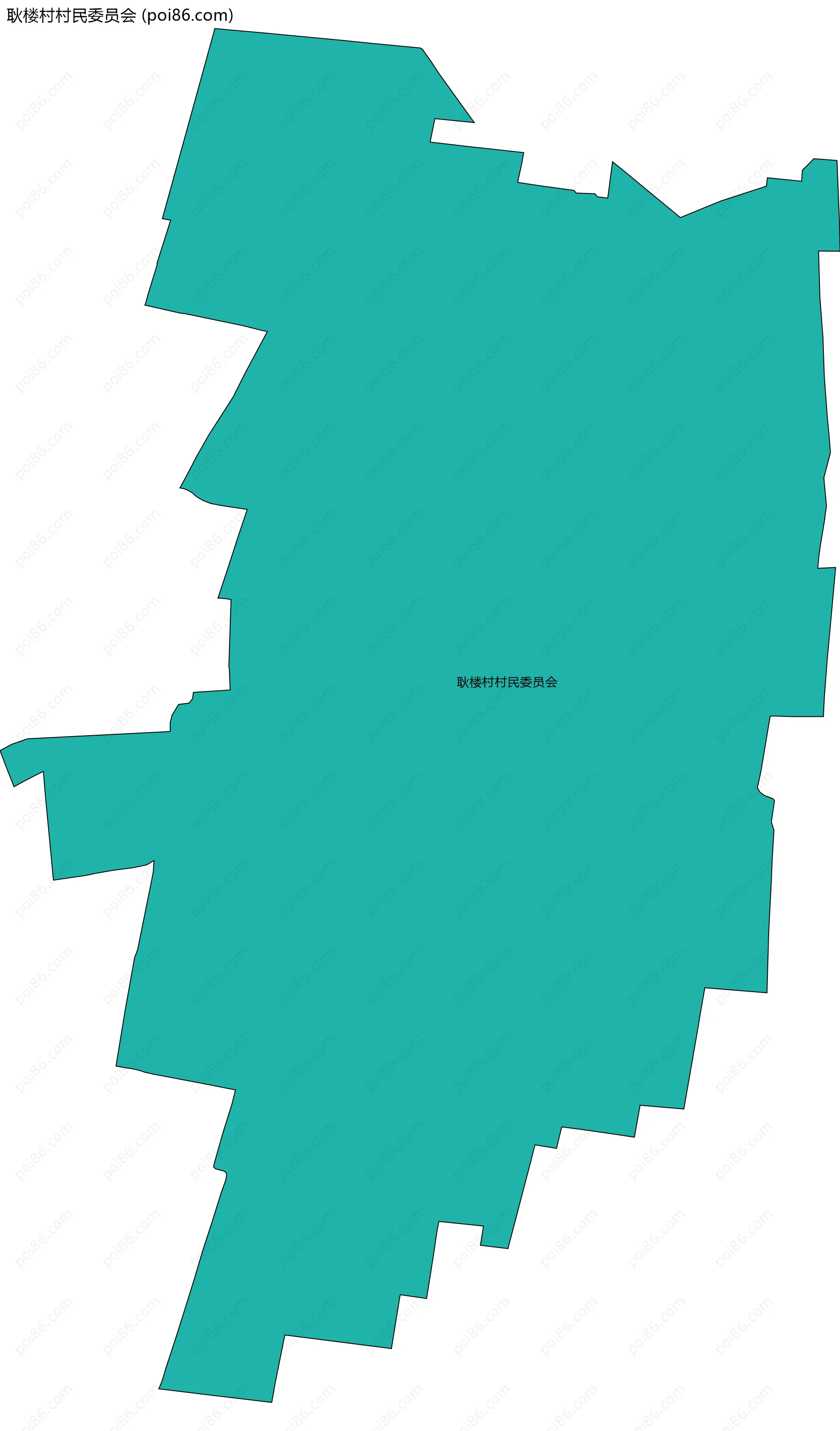 耿楼村村民委员会边界地图