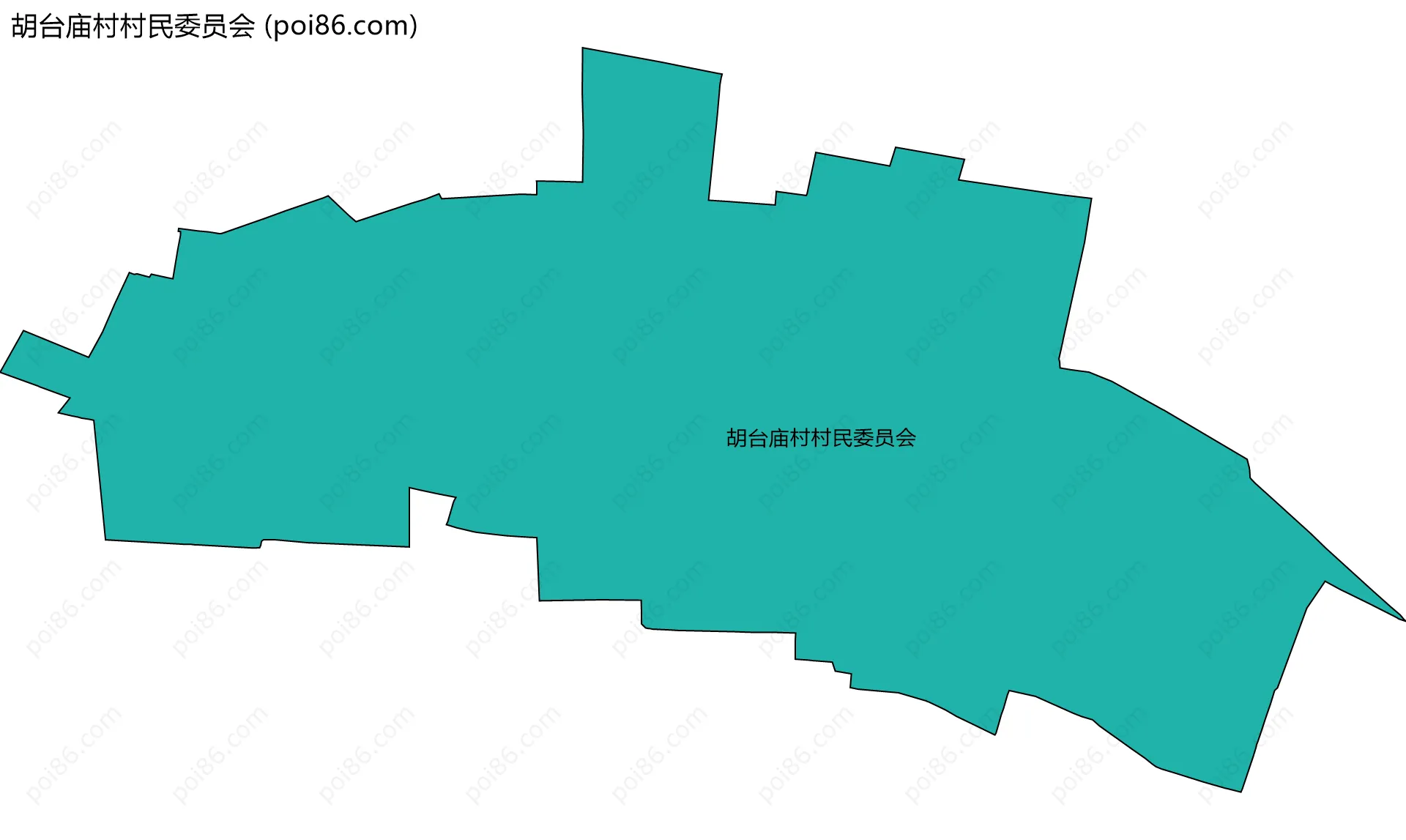 胡台庙村村民委员会边界地图