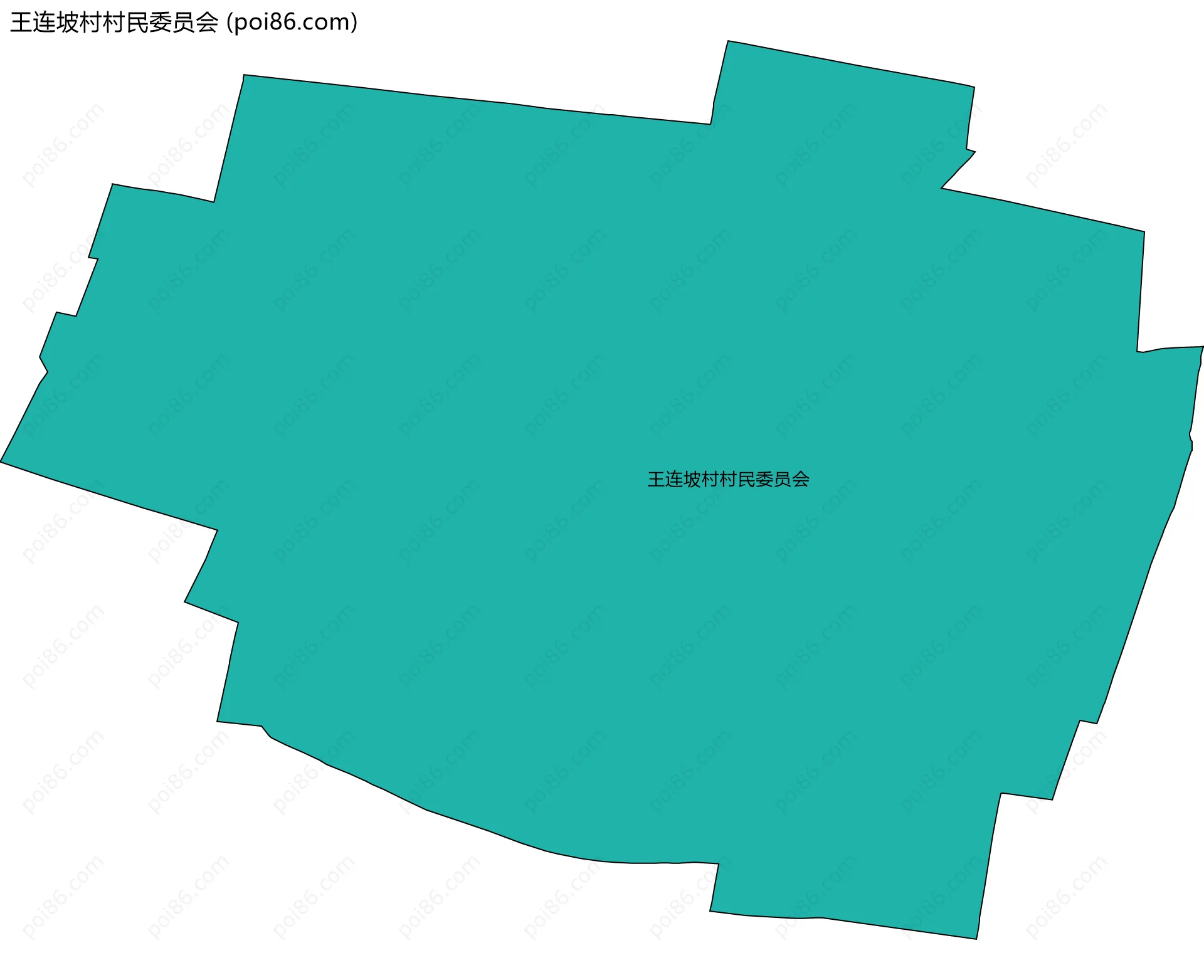 王连坡村村民委员会边界地图