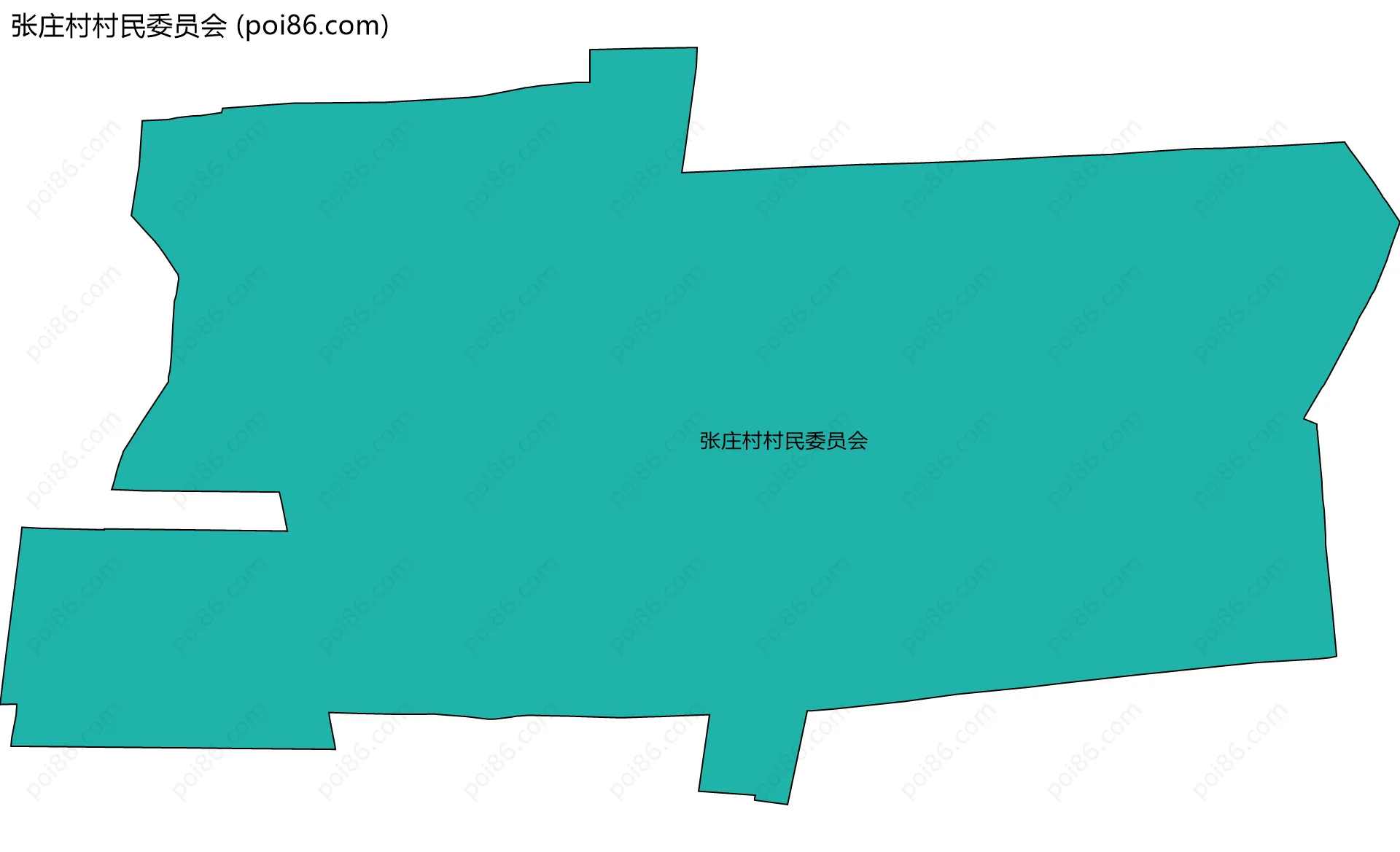 张庄村村民委员会边界地图