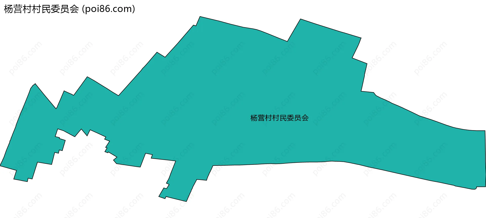 杨营村村民委员会边界地图