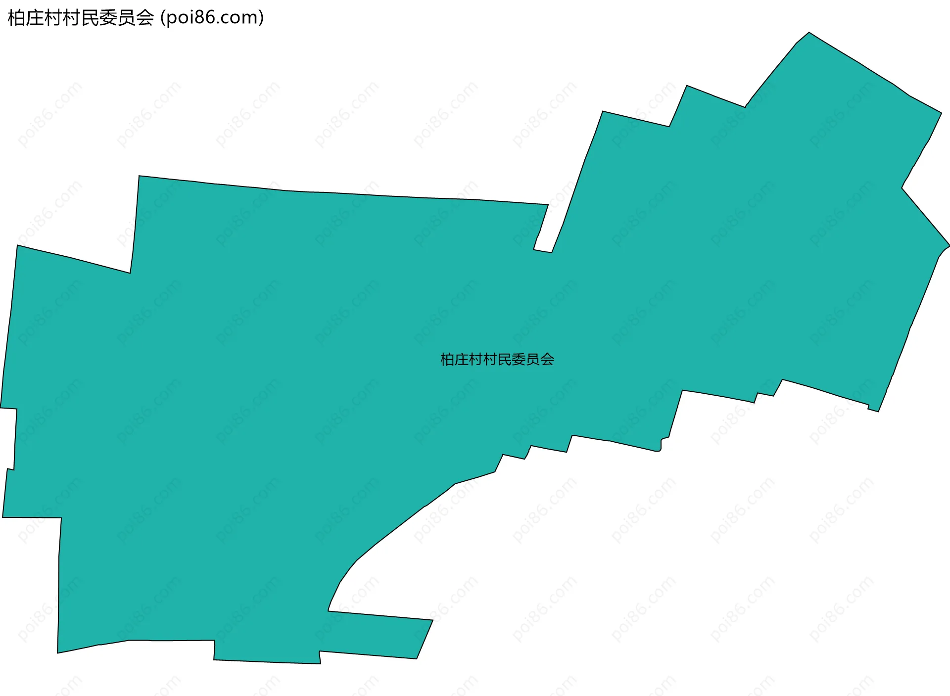 柏庄村村民委员会边界地图