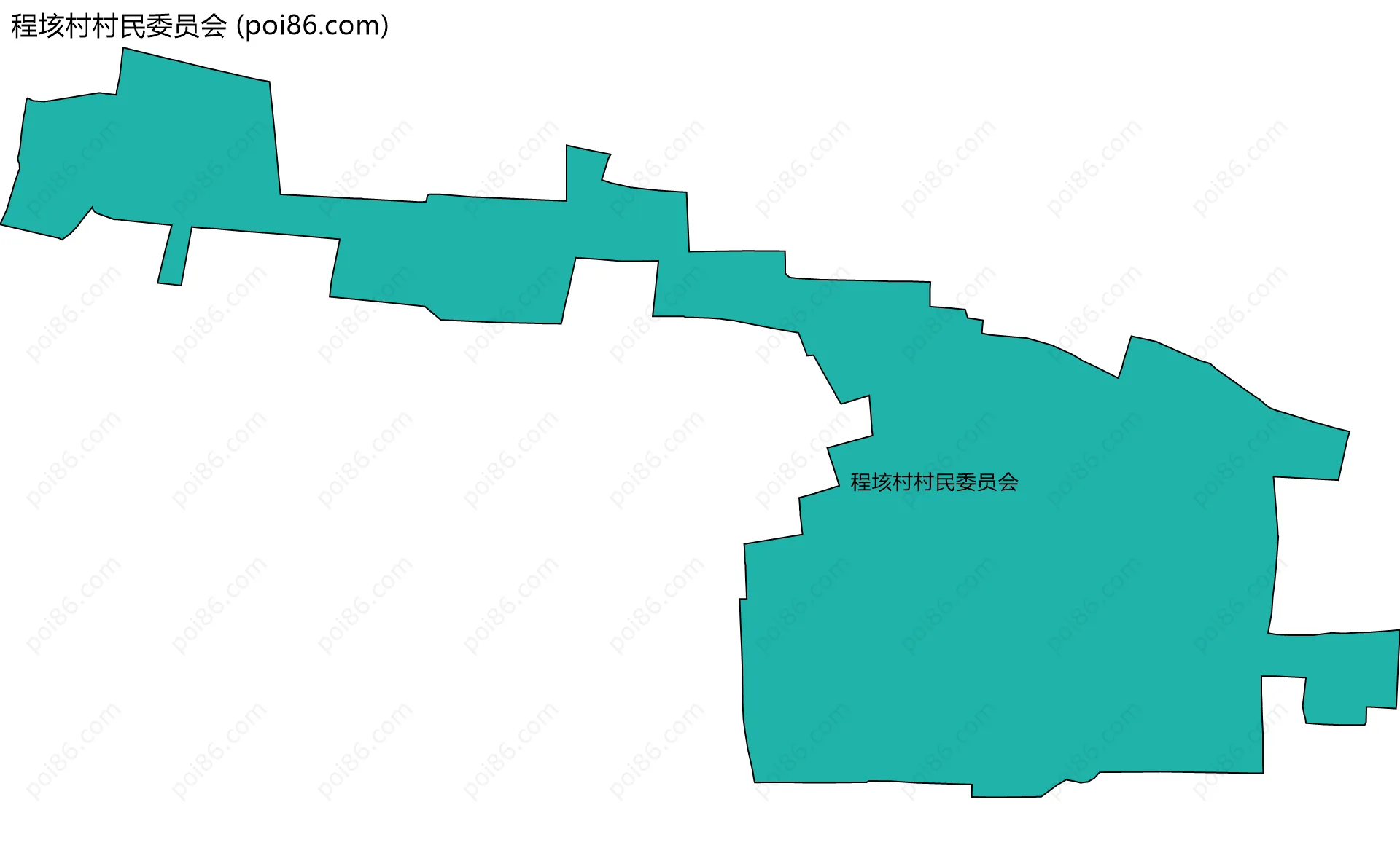 程垓村村民委员会边界地图