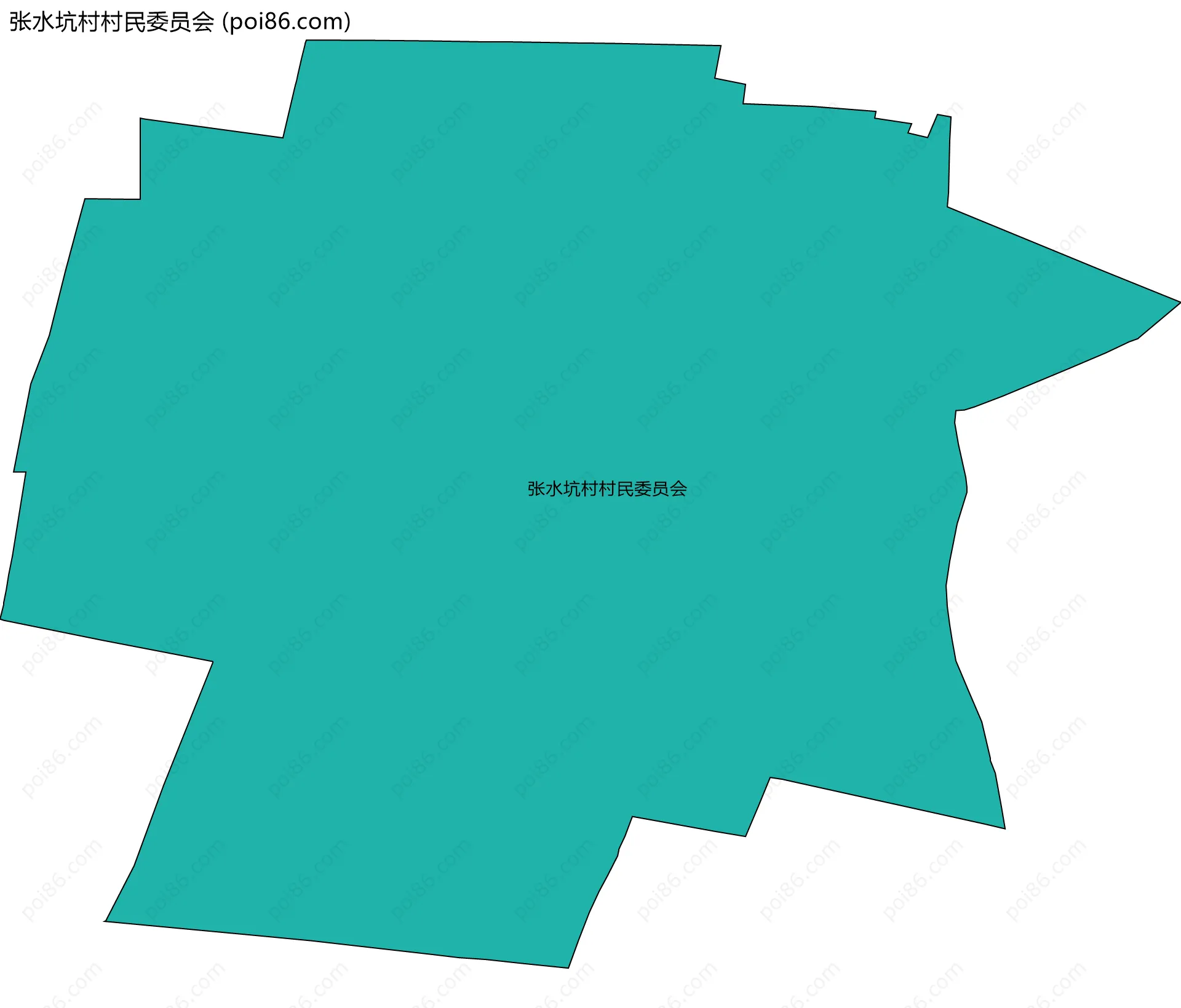 张水坑村村民委员会边界地图