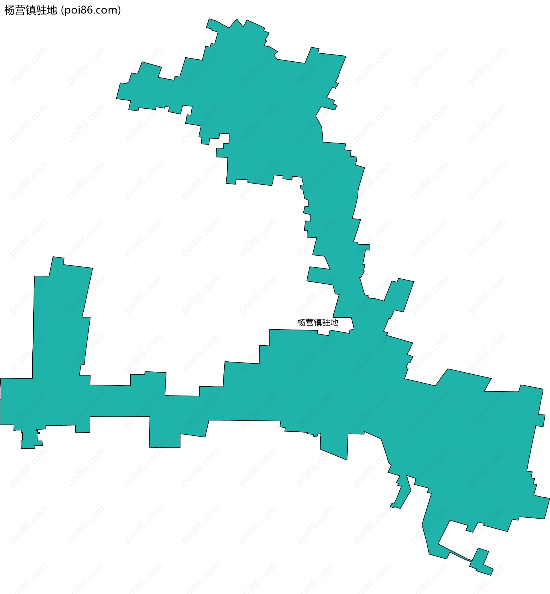 杨营镇驻地边界地图