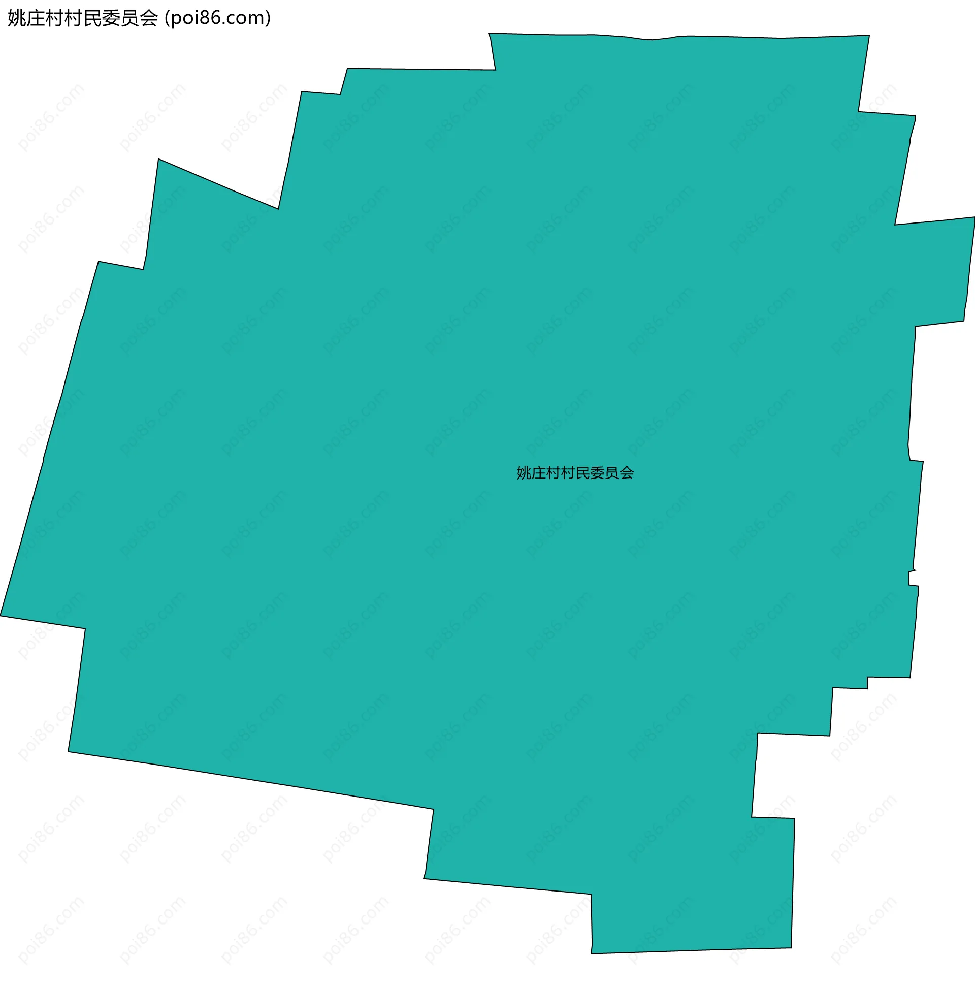 姚庄村村民委员会边界地图