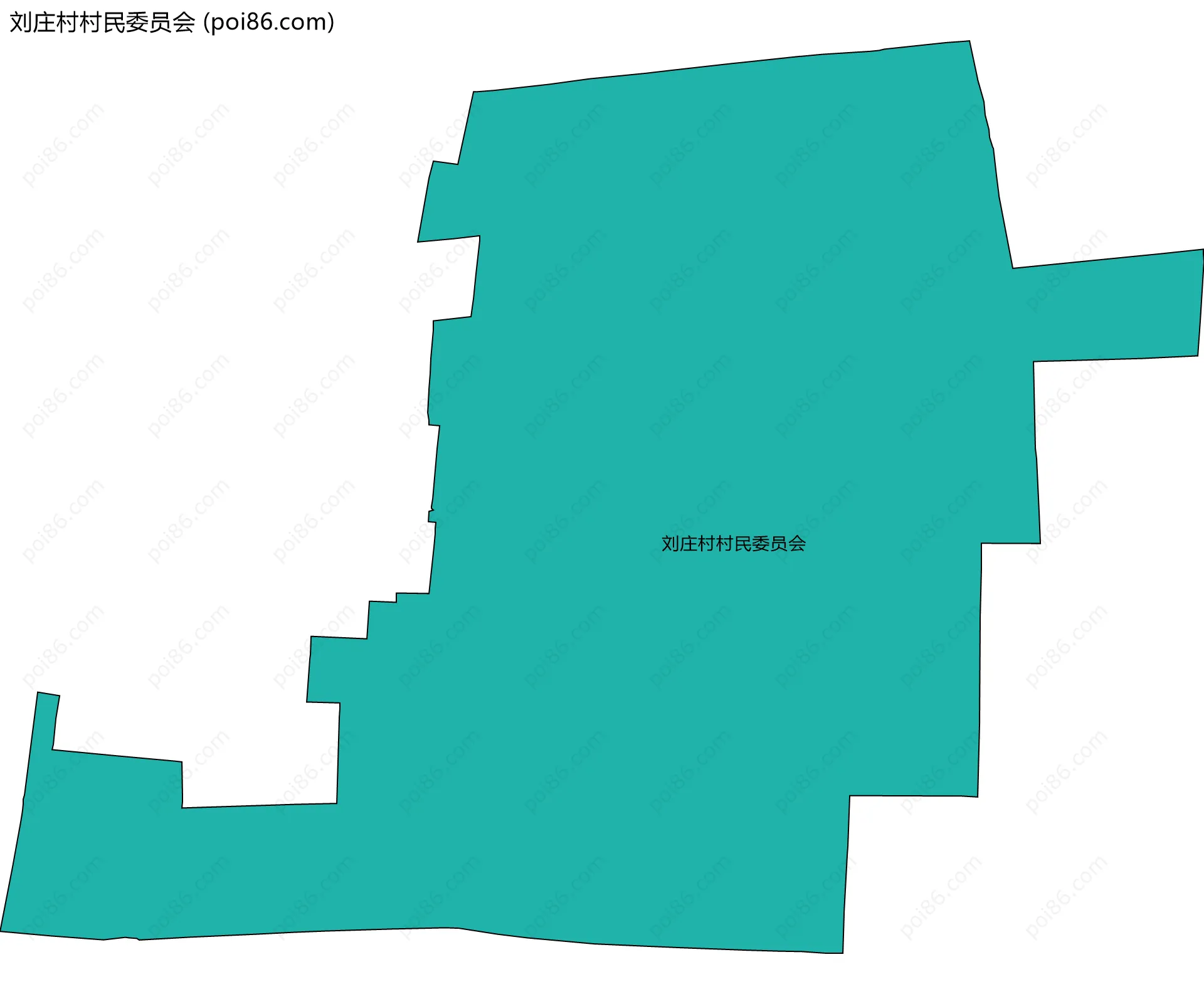 刘庄村村民委员会边界地图