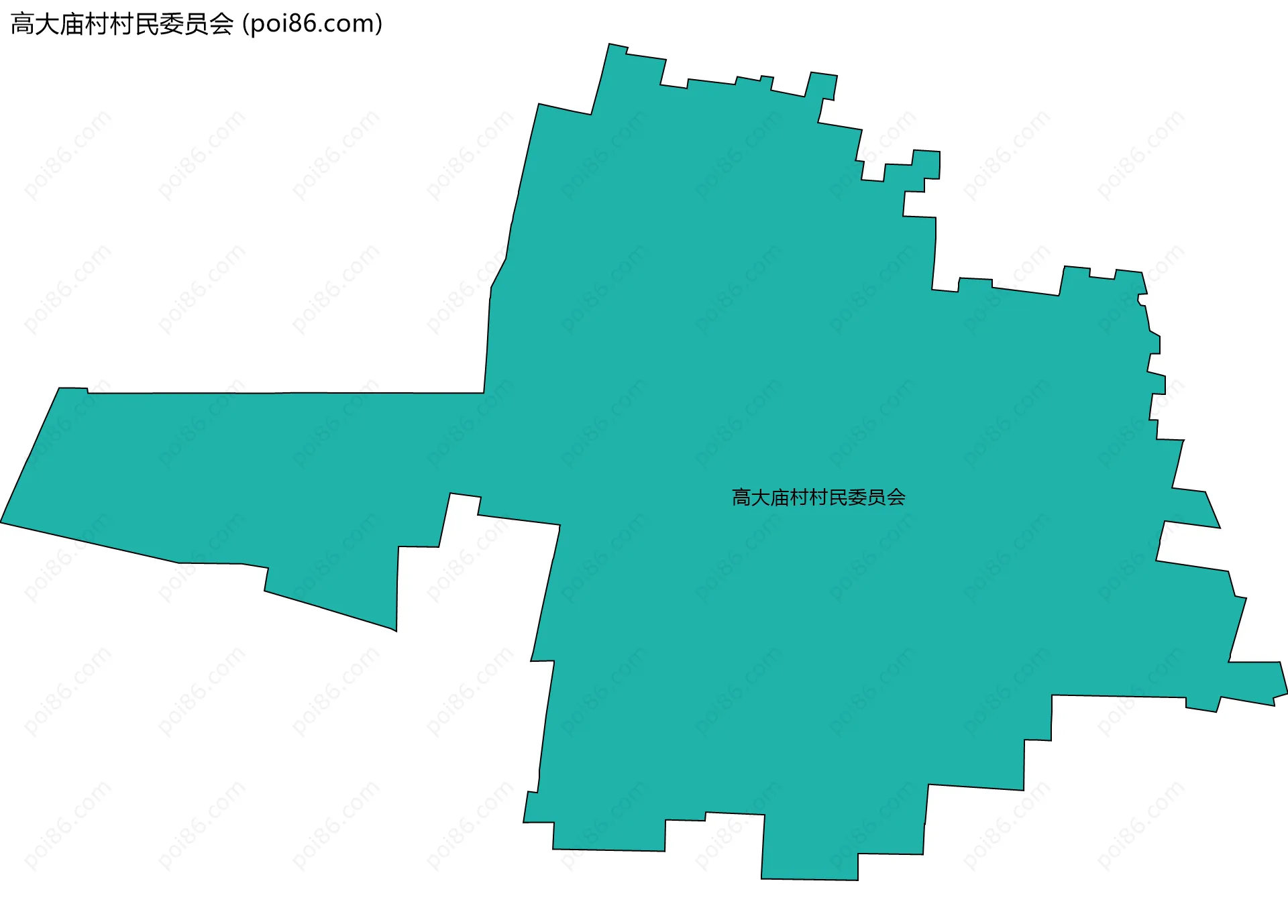 高大庙村村民委员会边界地图