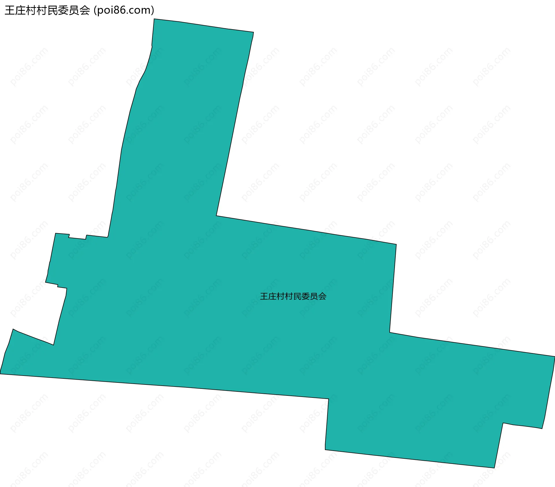 王庄村村民委员会边界地图