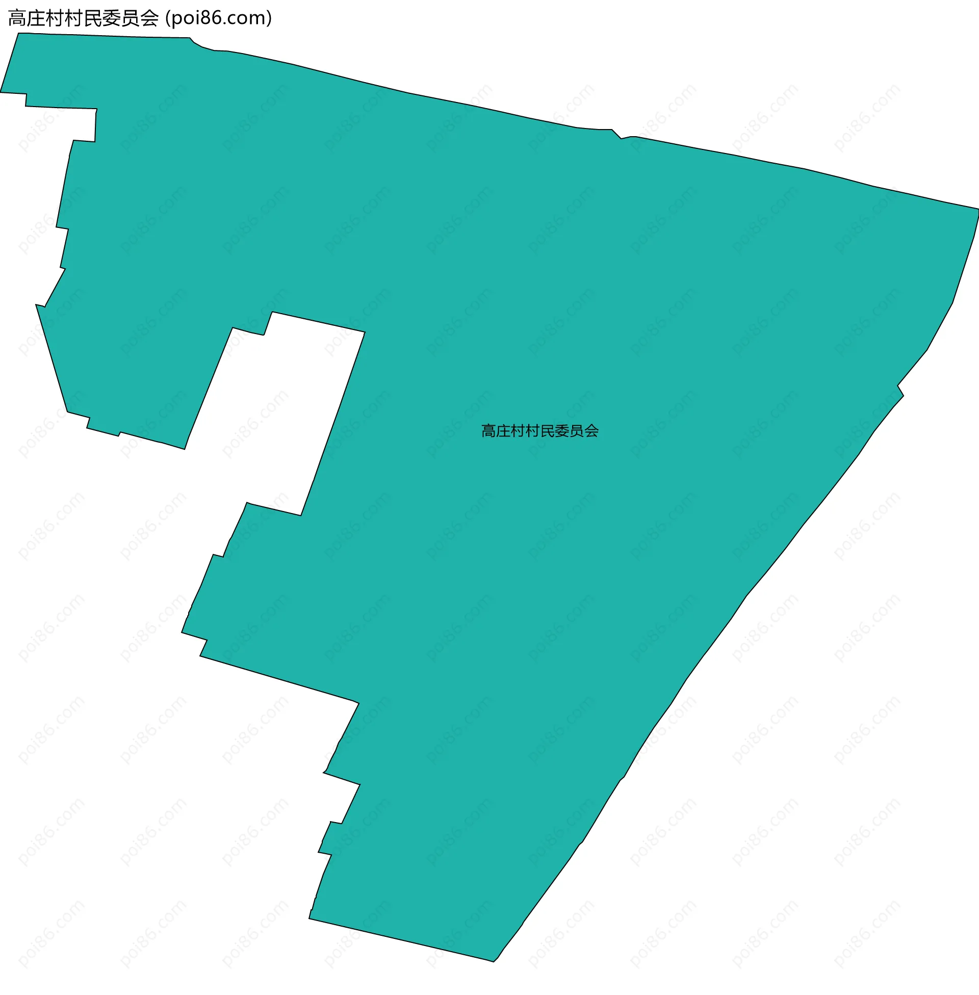 高庄村村民委员会边界地图