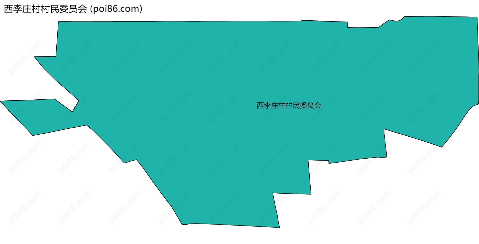西李庄村村民委员会边界地图