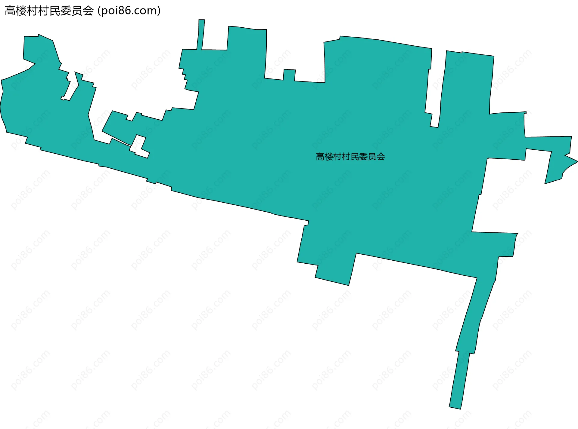 高楼村村民委员会边界地图