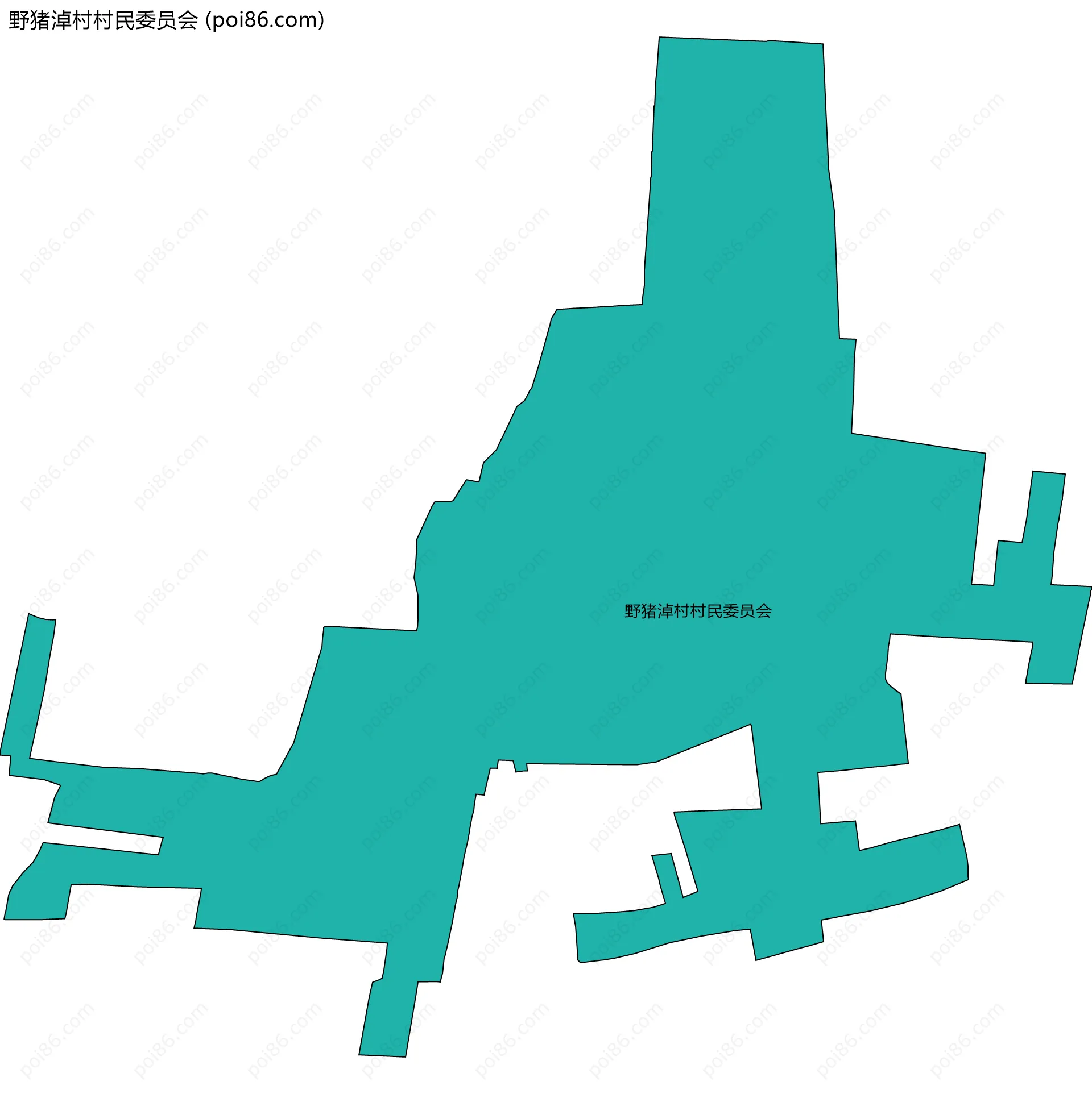 野猪淖村村民委员会边界地图
