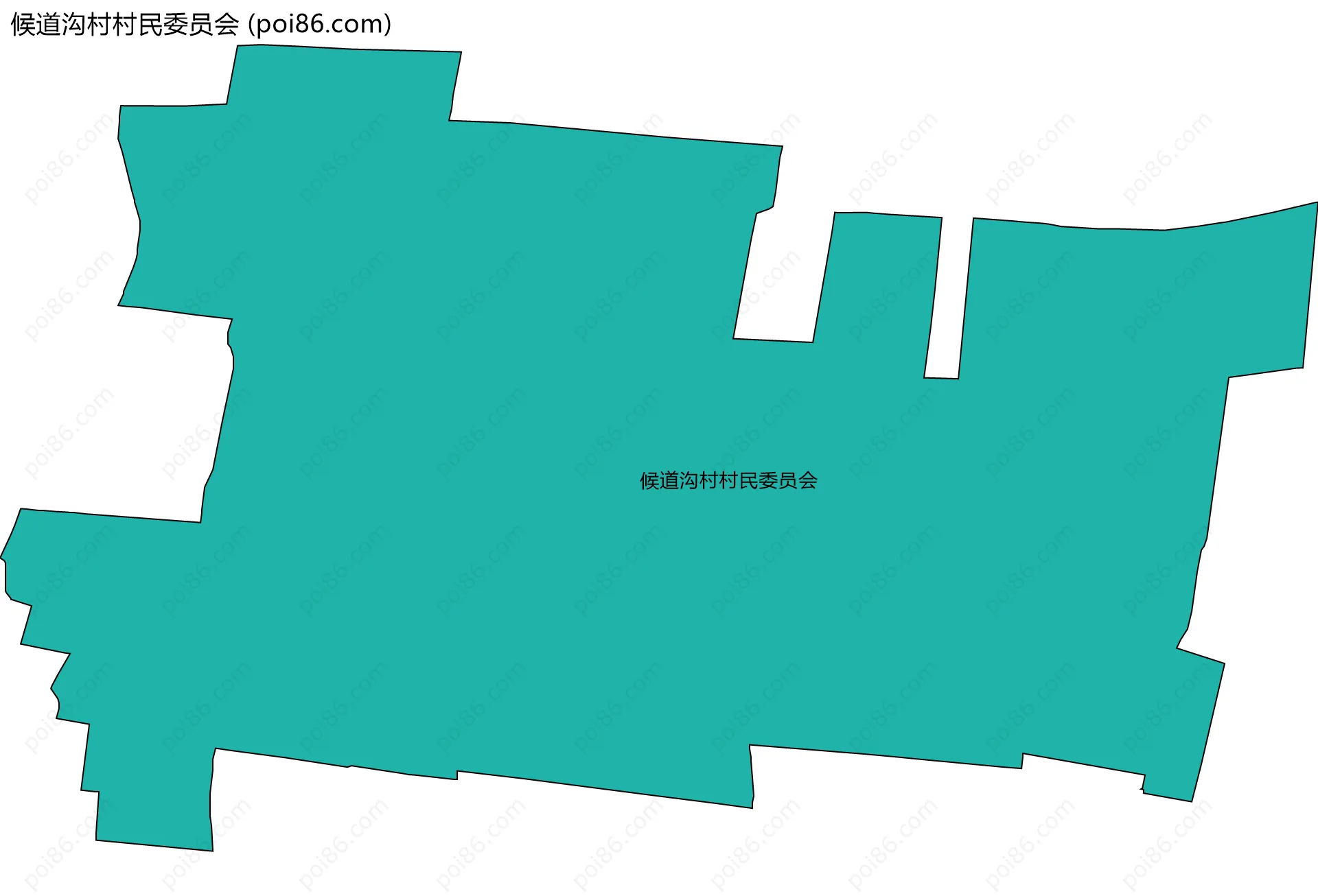 候道沟村村民委员会边界地图