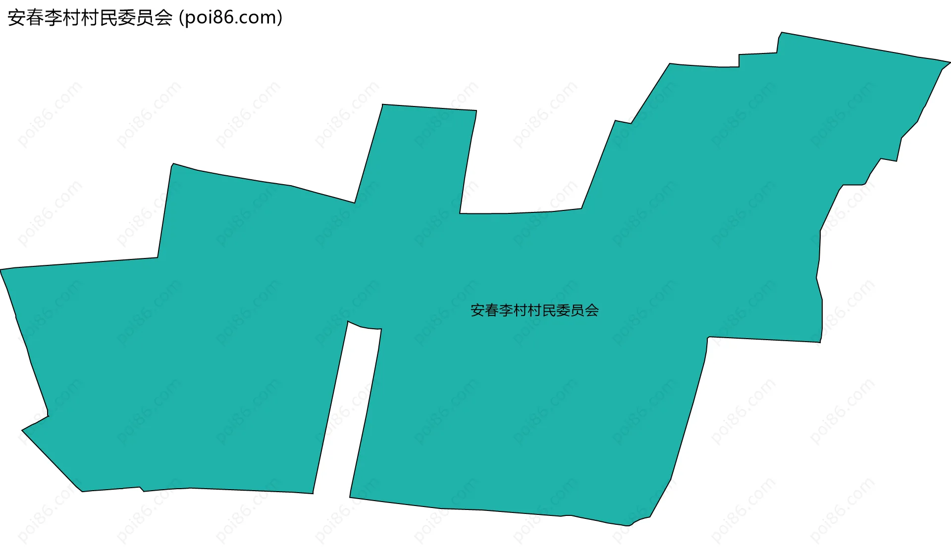 安春李村村民委员会边界地图