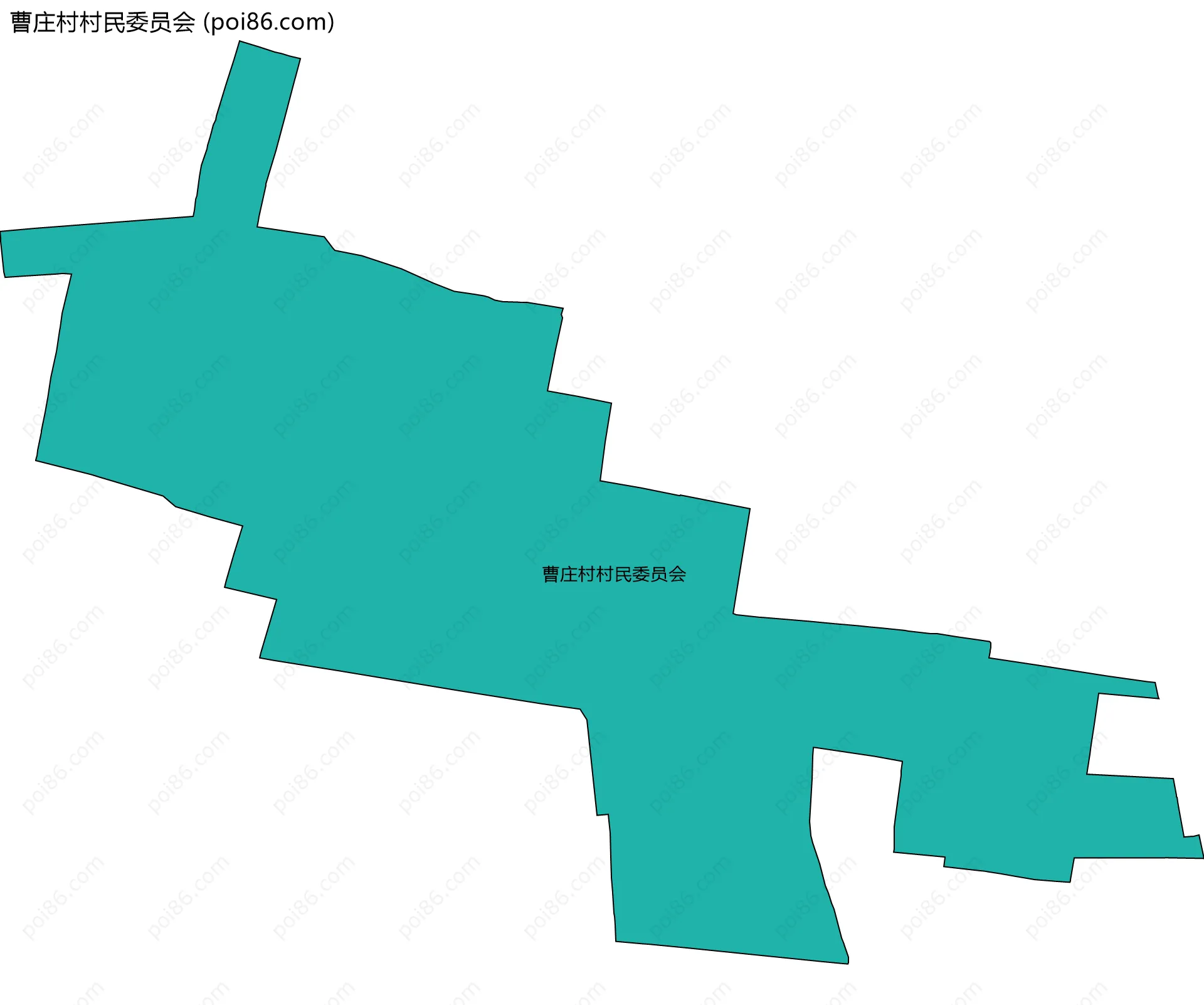 曹庄村村民委员会边界地图