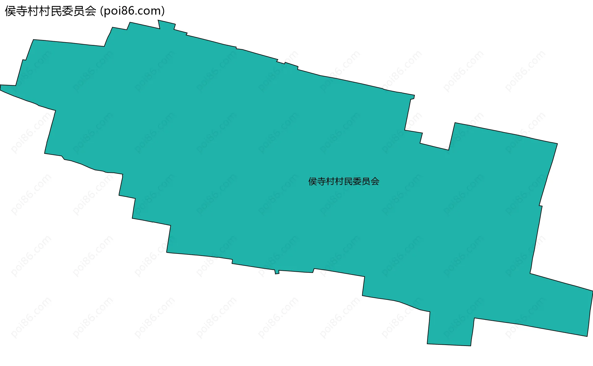 侯寺村村民委员会边界地图