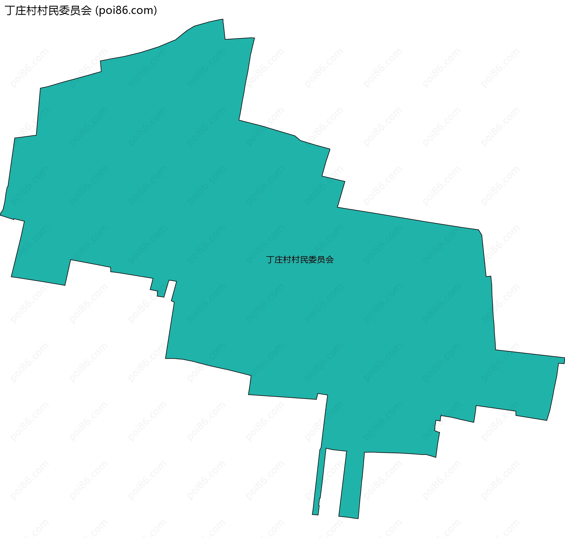 丁庄村村民委员会边界地图