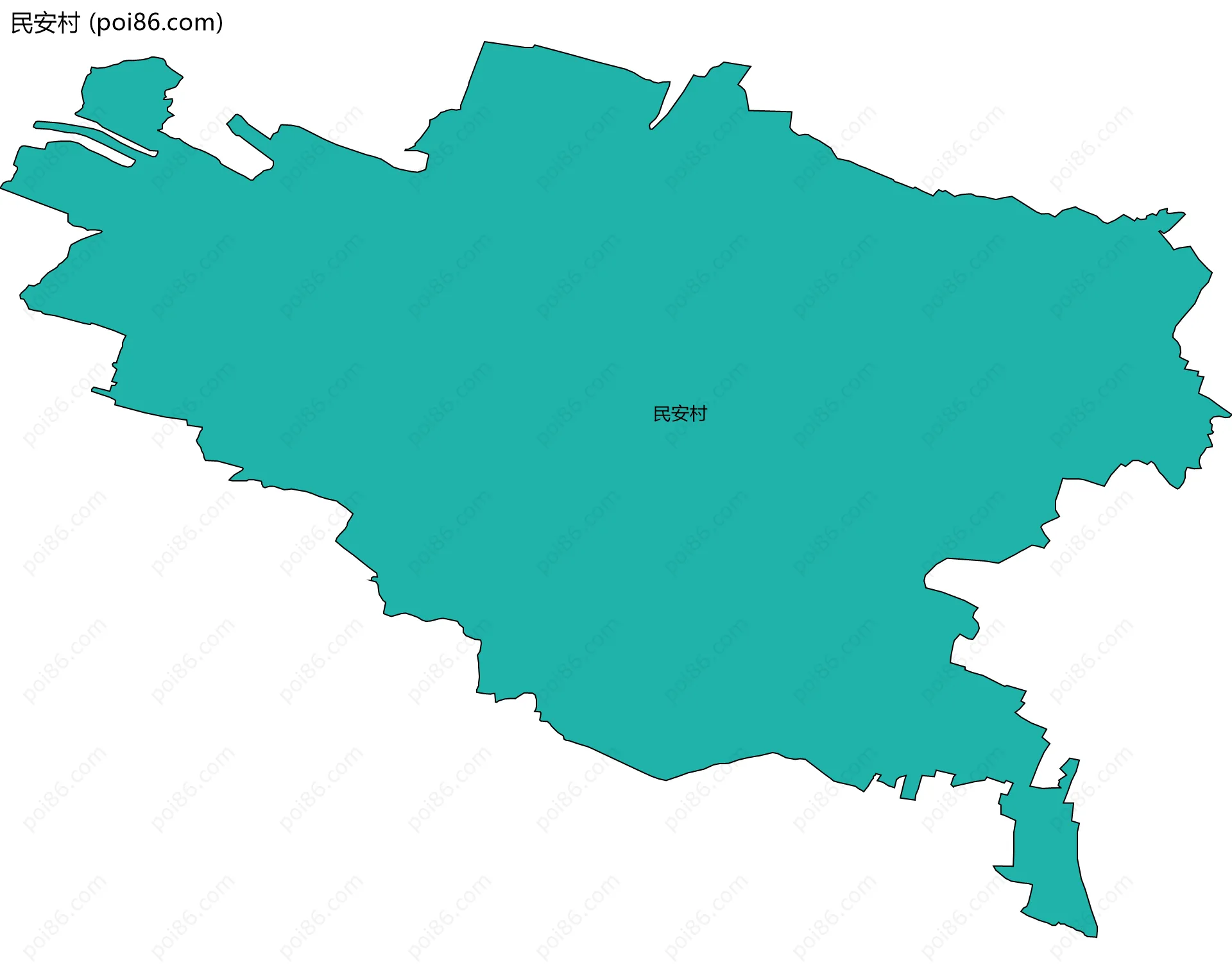 民安村边界地图