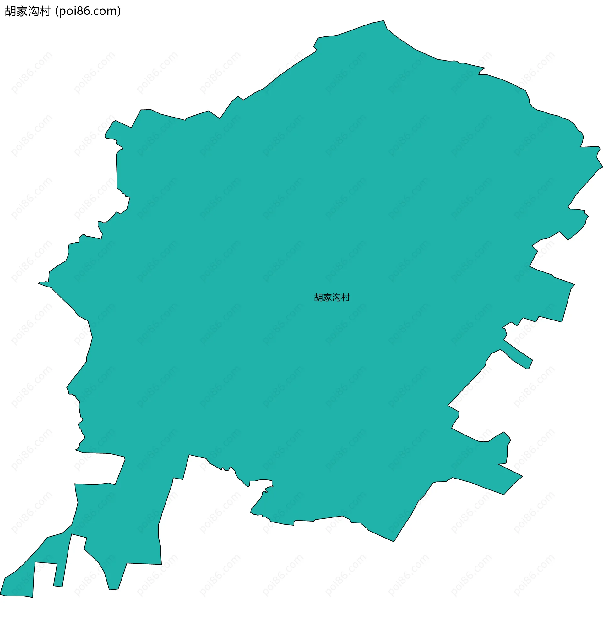 胡家沟村边界地图