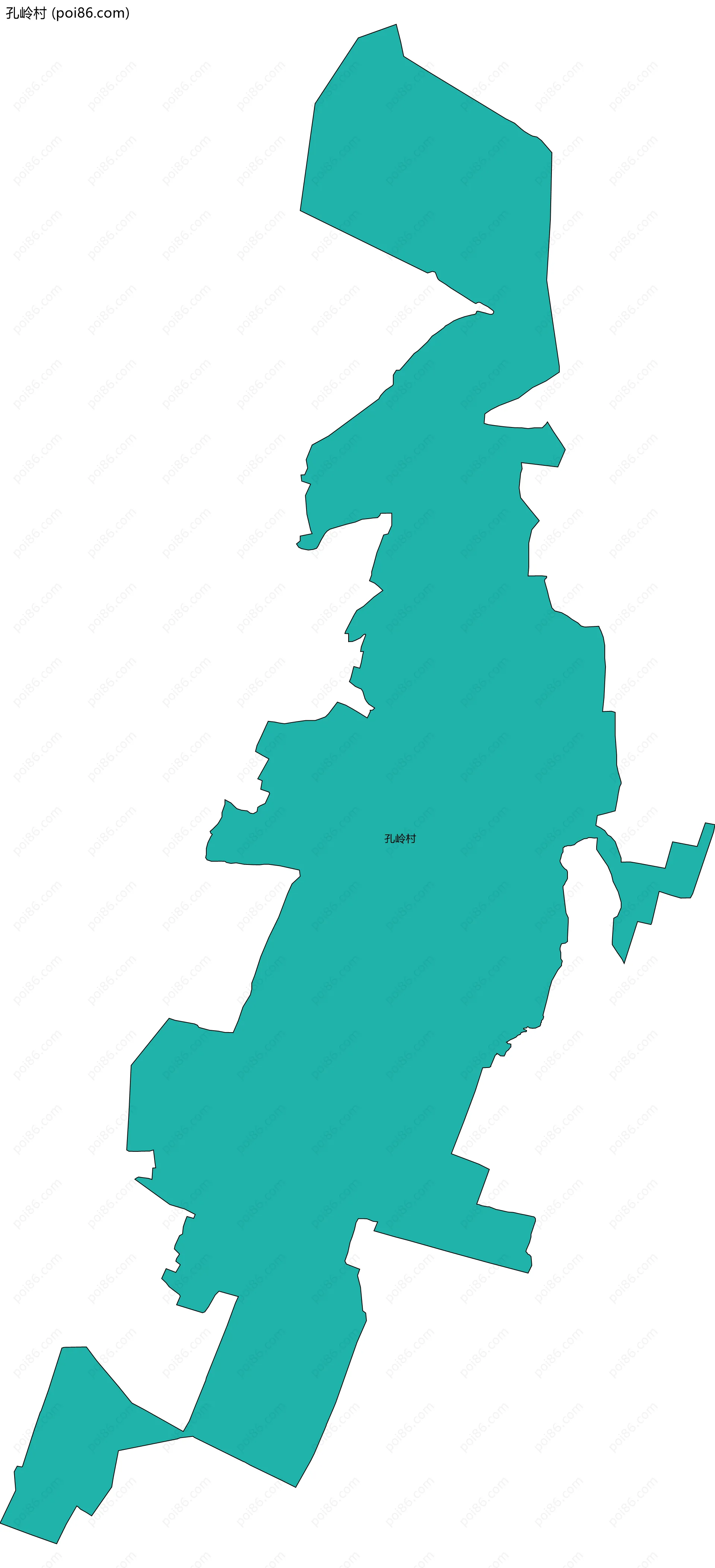 孔岭村边界地图