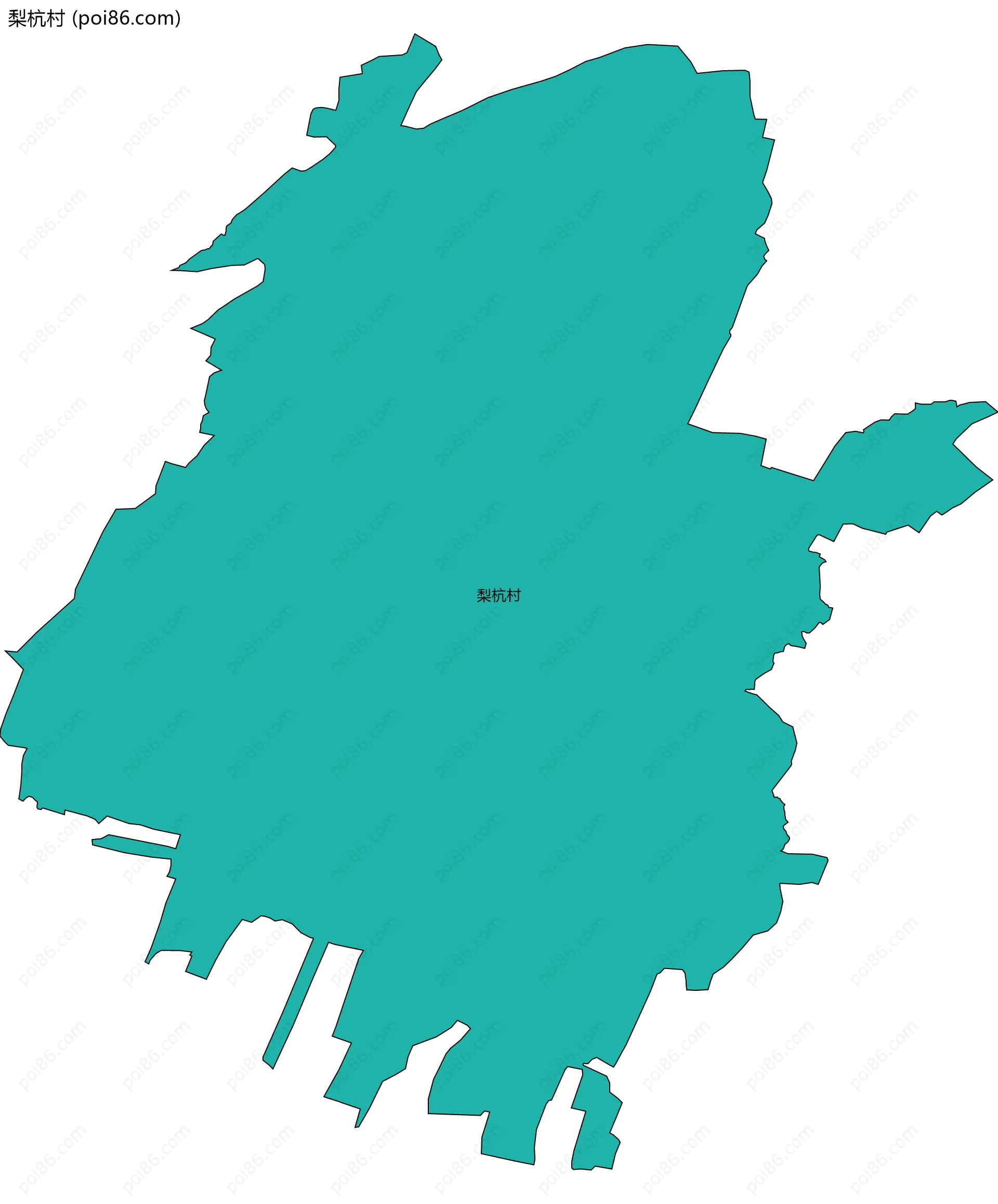 梨杭村边界地图