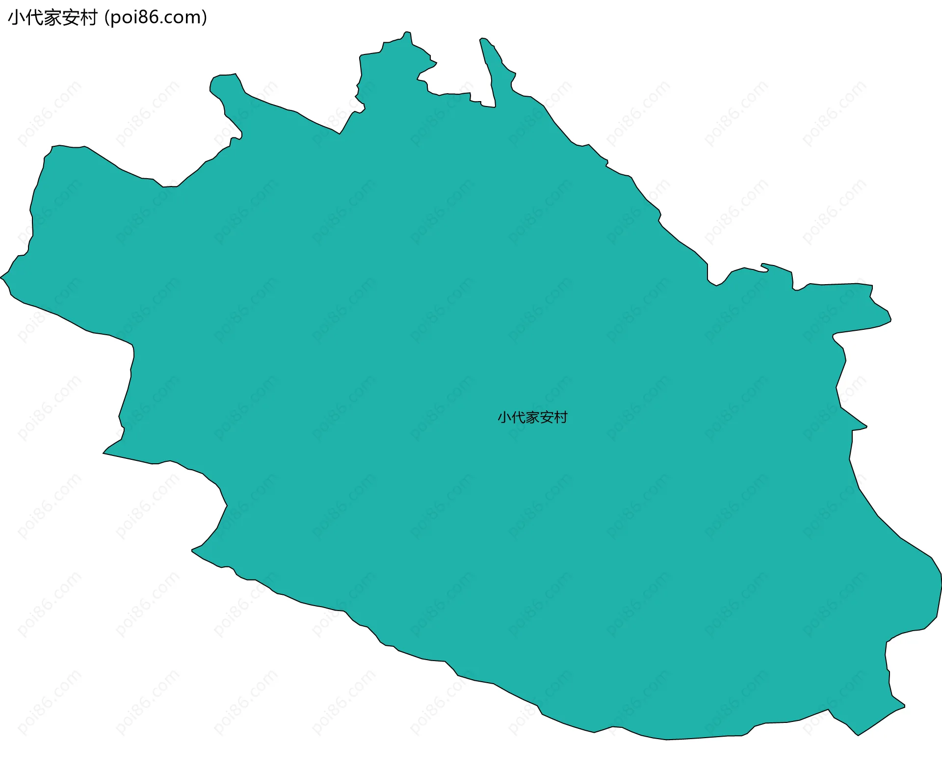 小代家安村边界地图