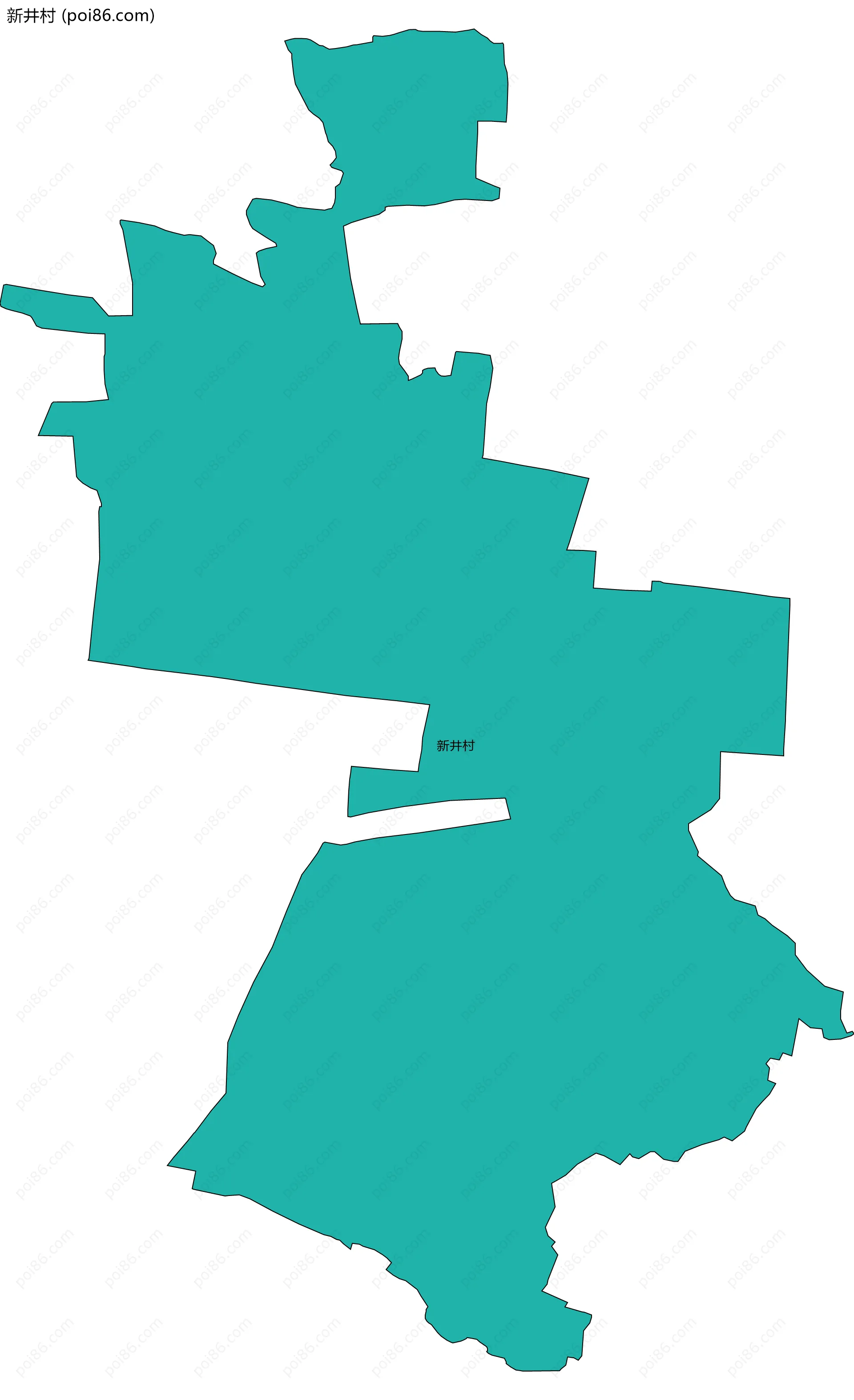新井村边界地图