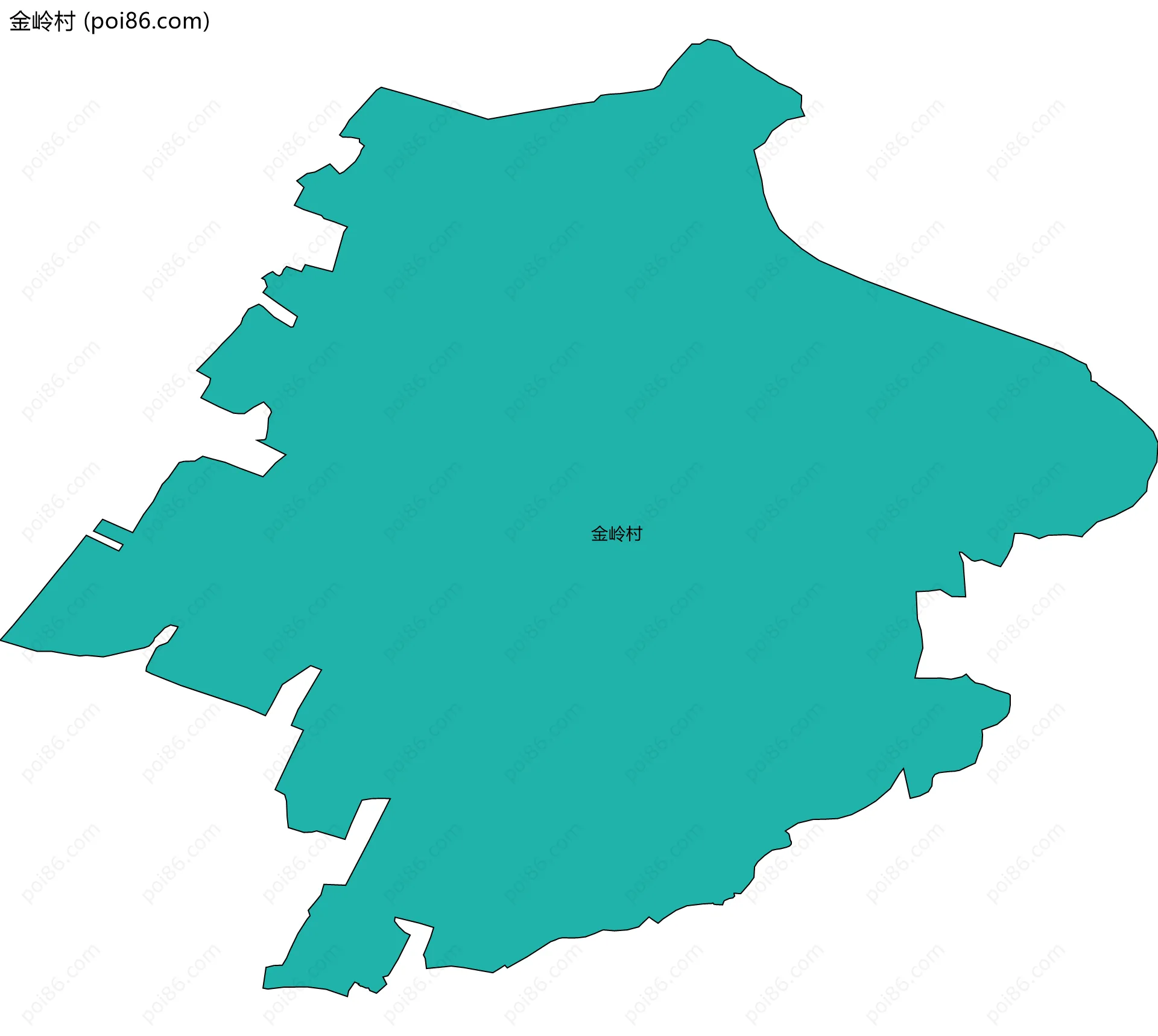金岭村边界地图