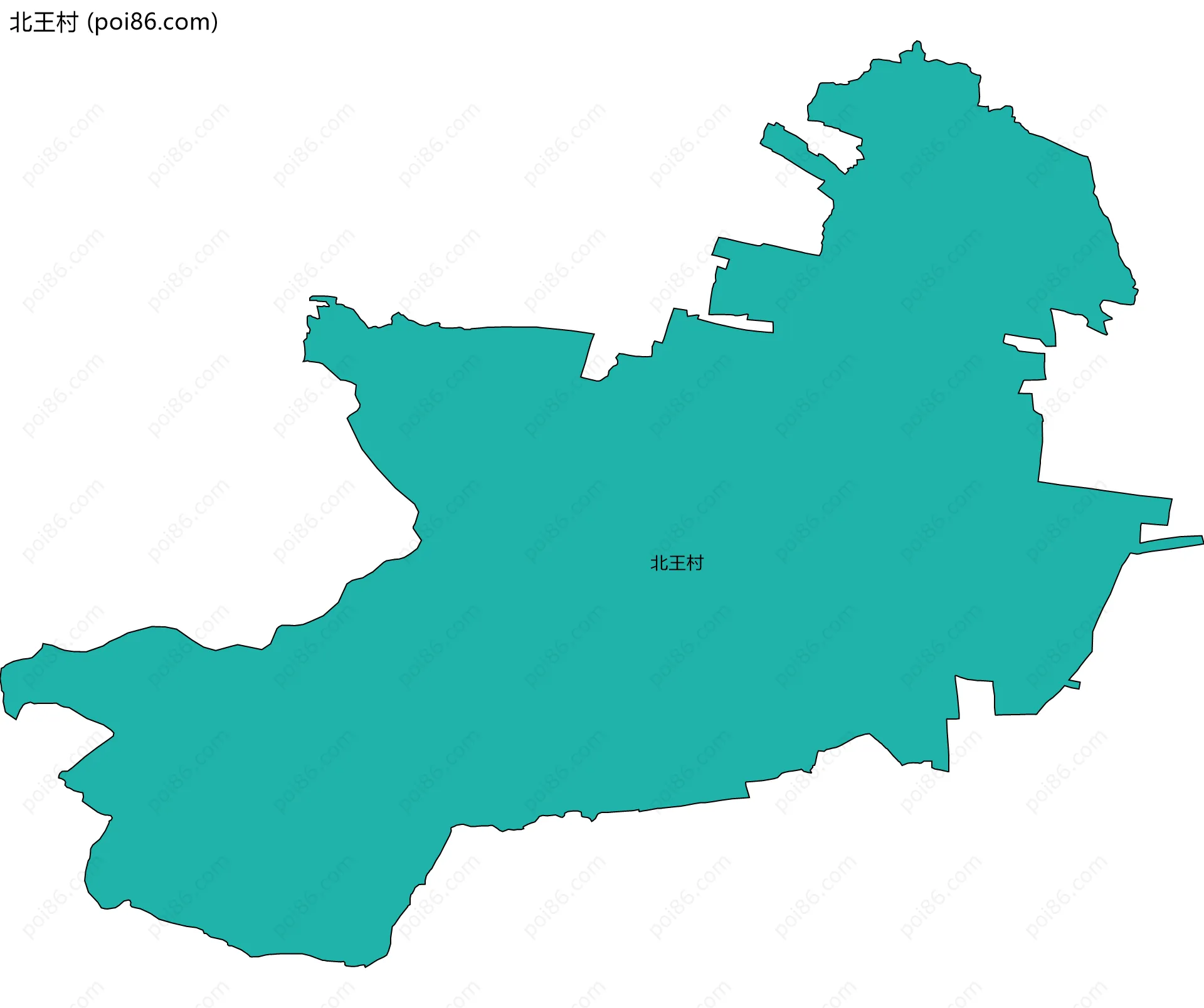 北王村边界地图