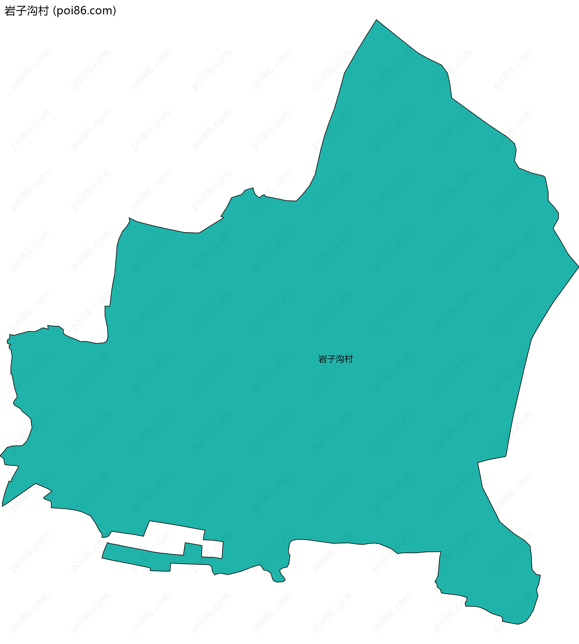 岩子沟村边界地图