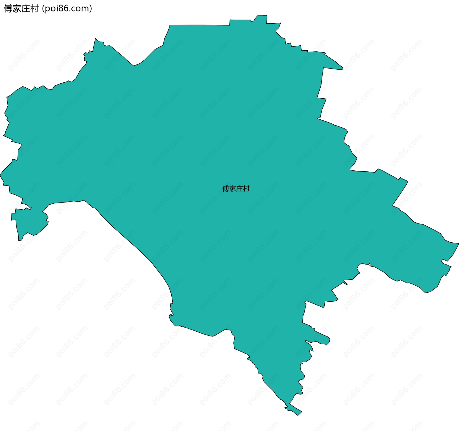 傅家庄村边界地图