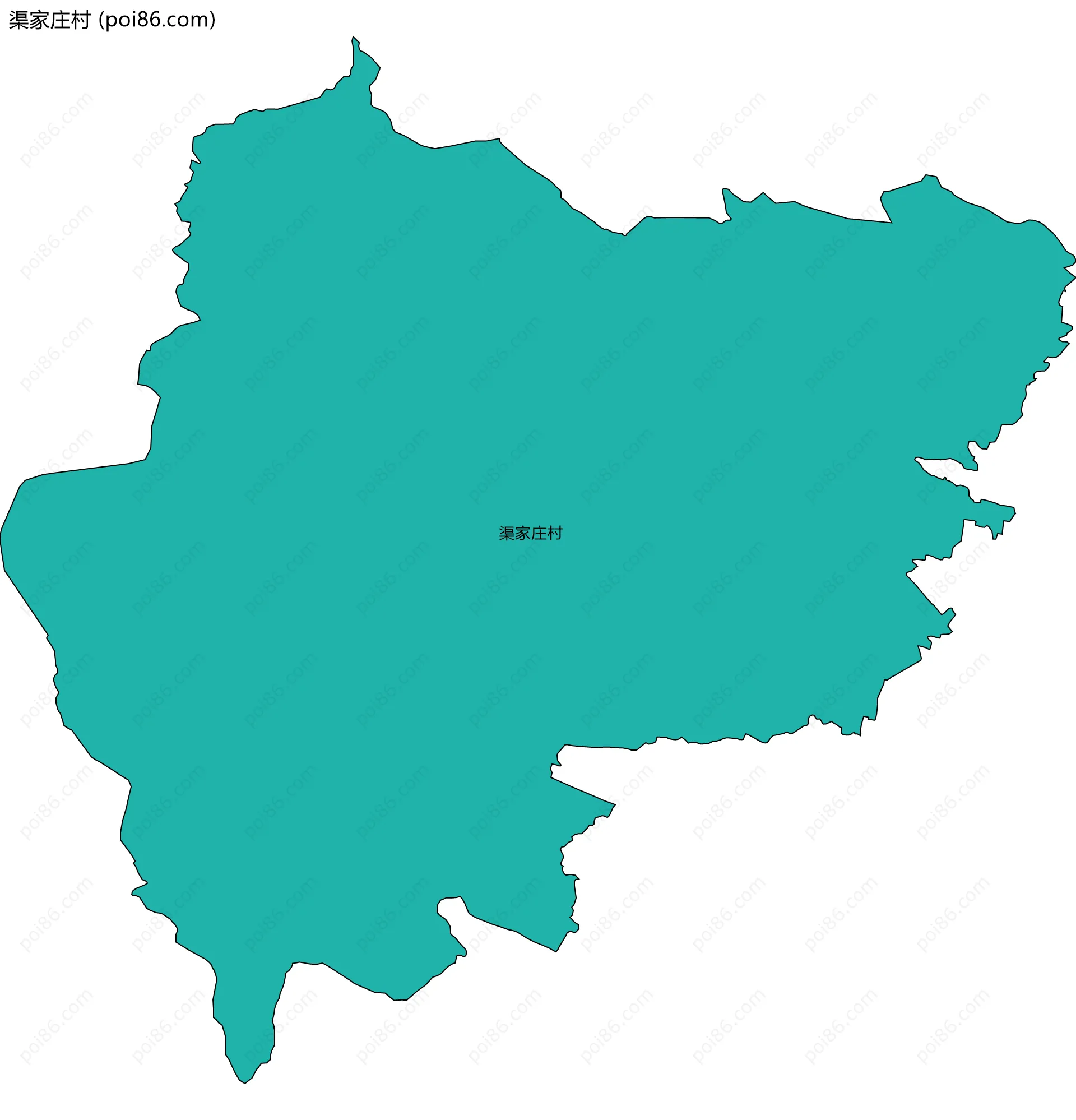 渠家庄村边界地图