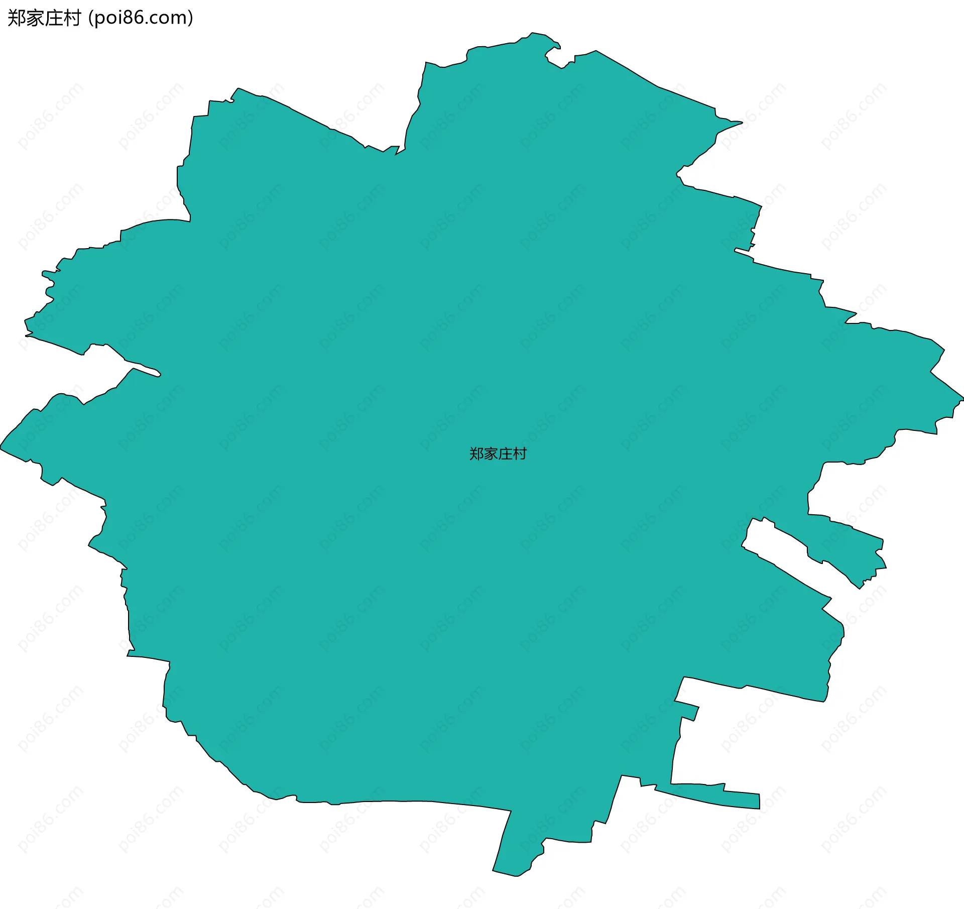 郑家庄村边界地图