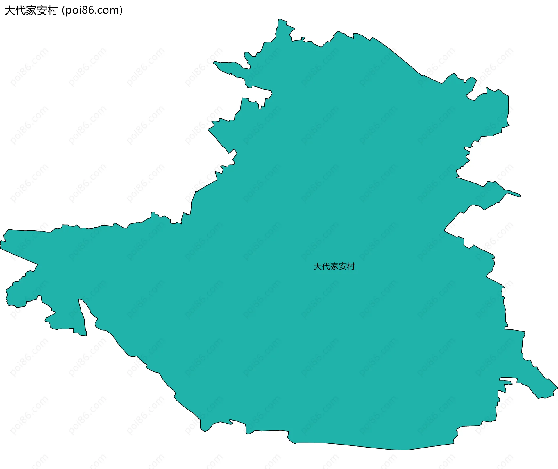 大代家安村边界地图