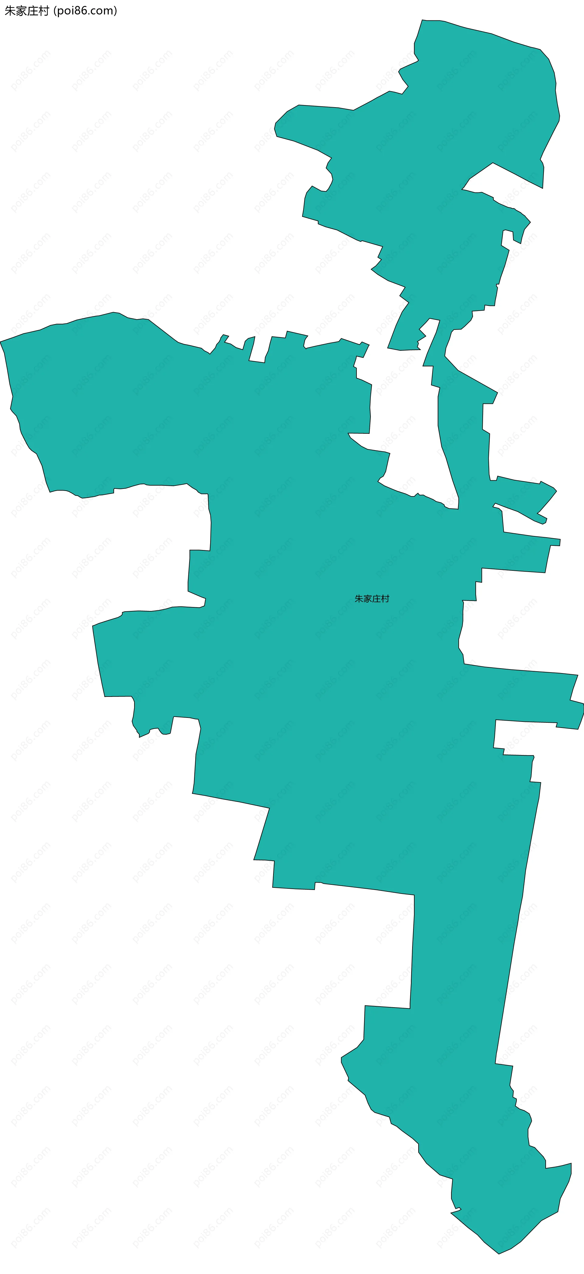朱家庄村边界地图