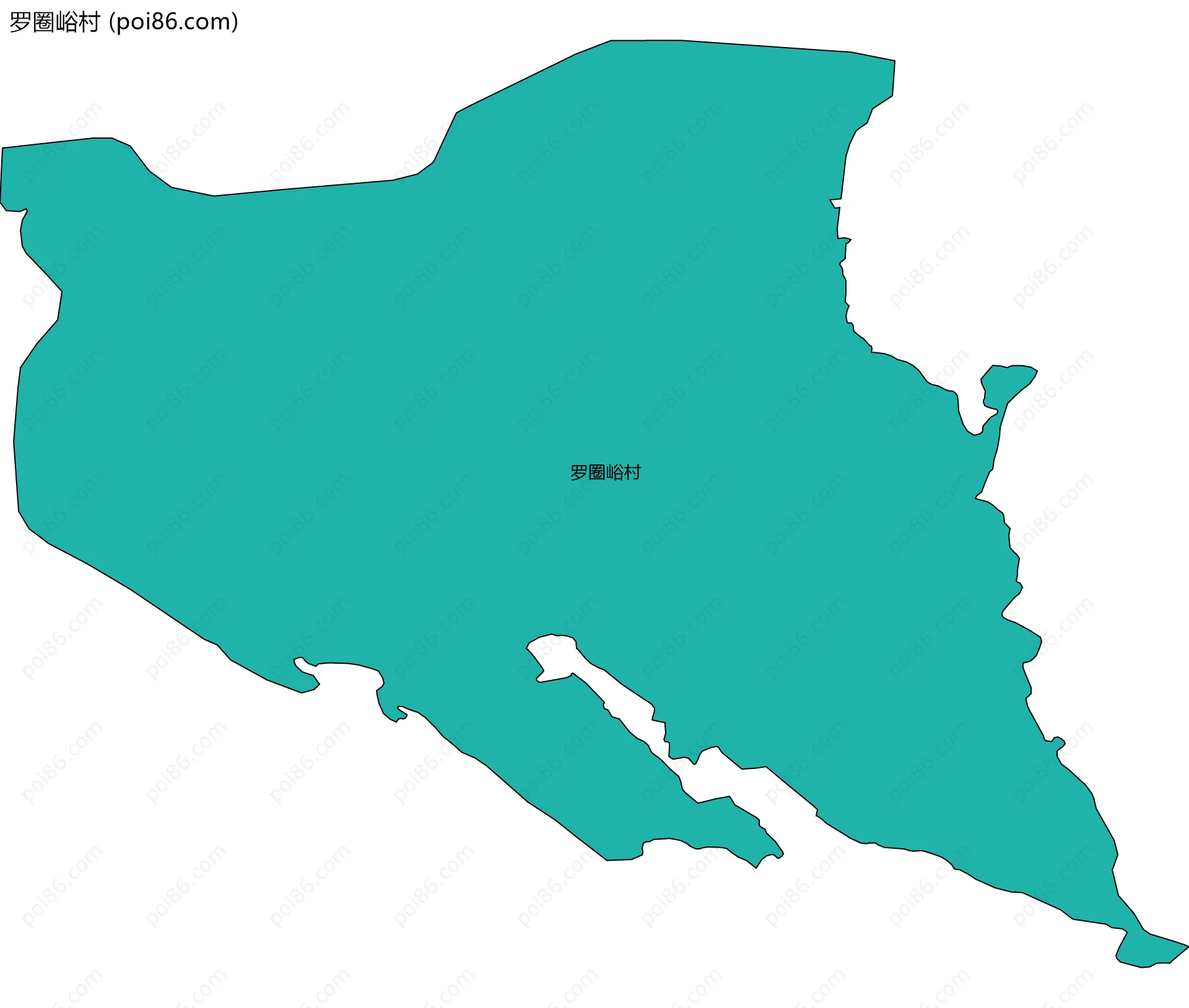 罗圈峪村边界地图