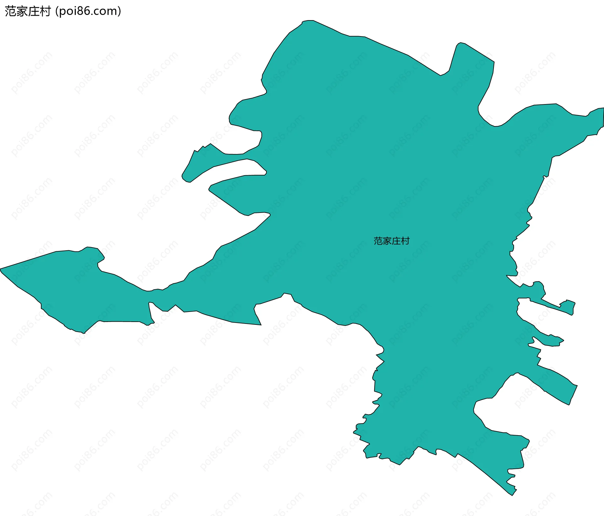 范家庄村边界地图