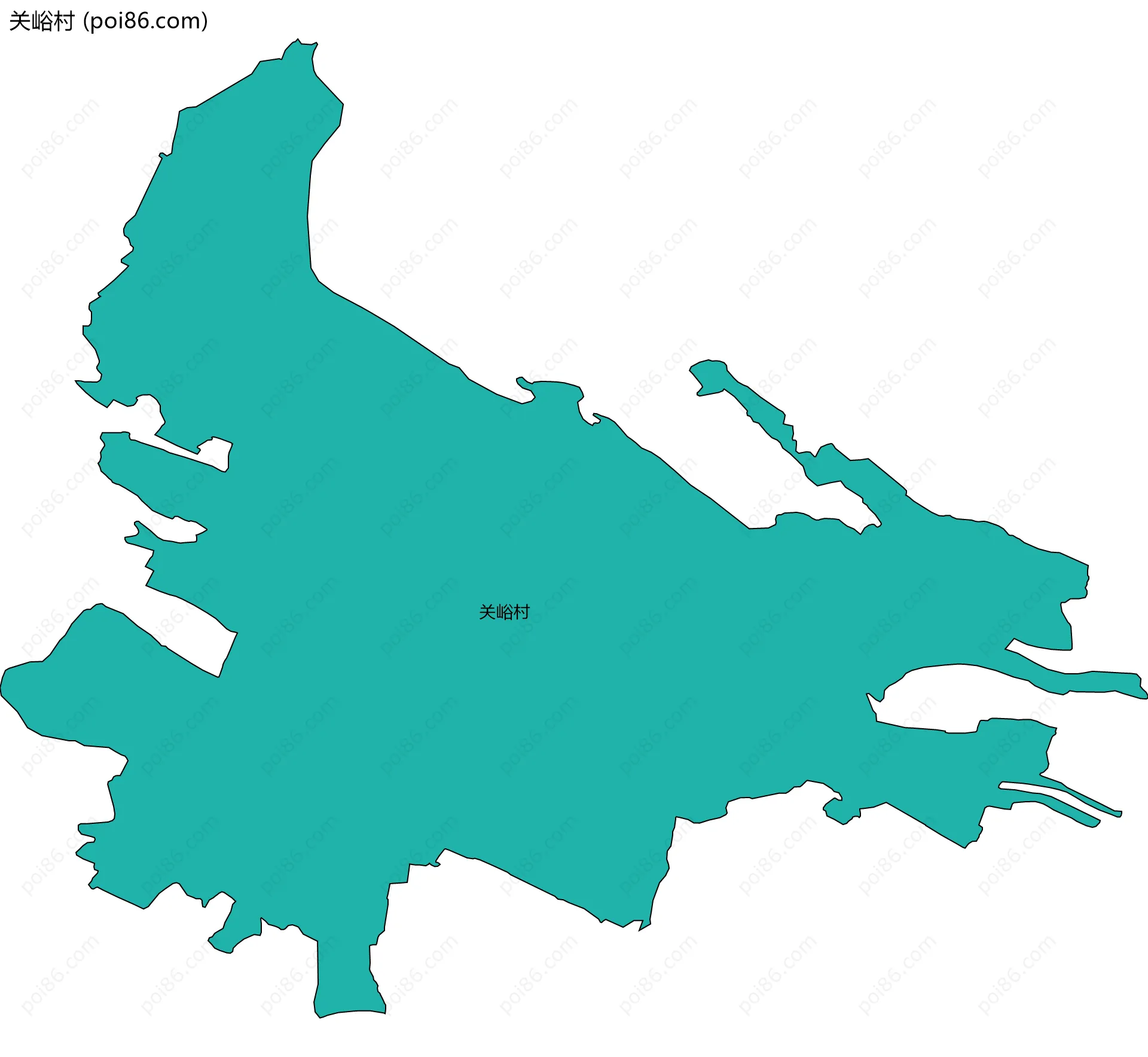 关峪村边界地图