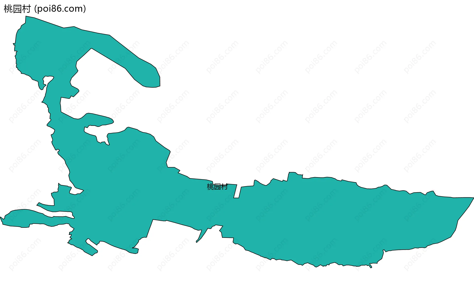 桃园村边界地图
