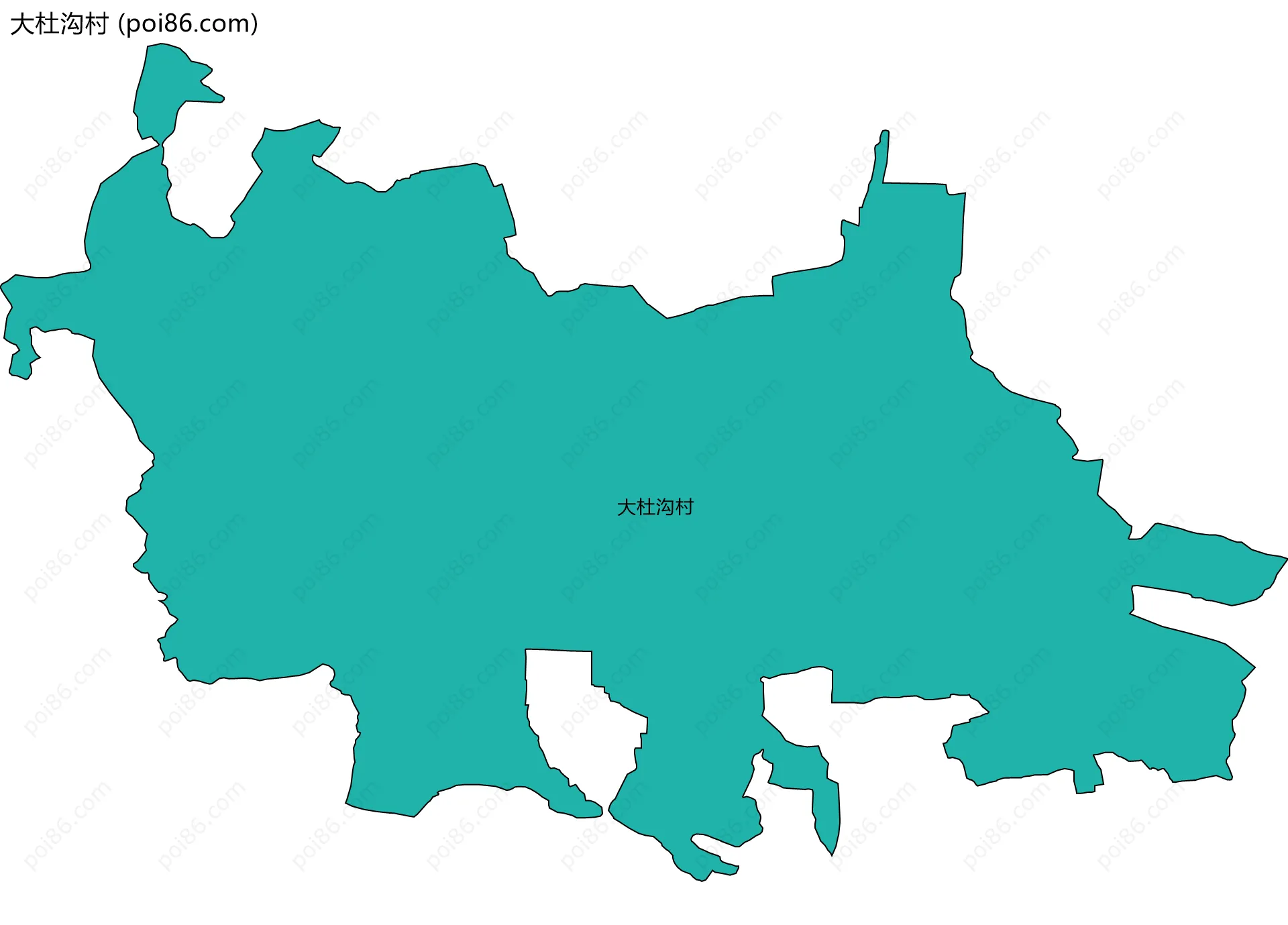 大杜沟村边界地图