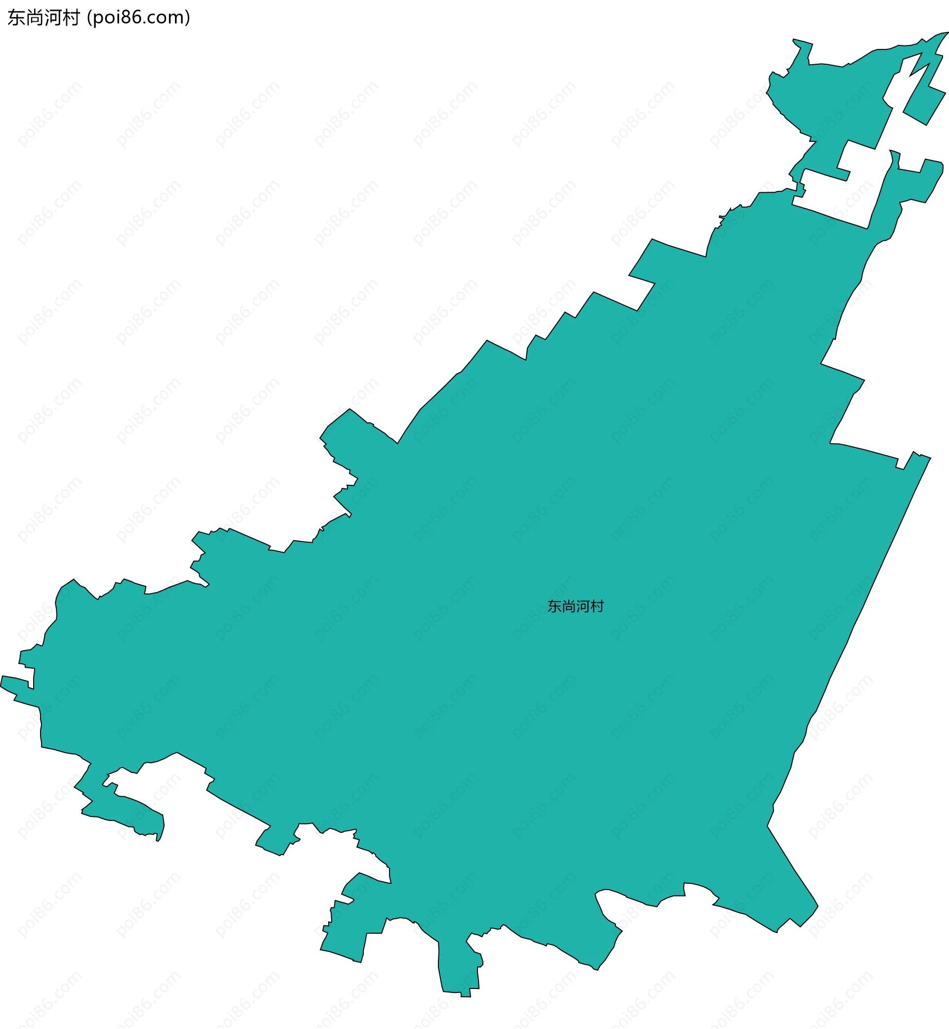 东尚河村边界地图